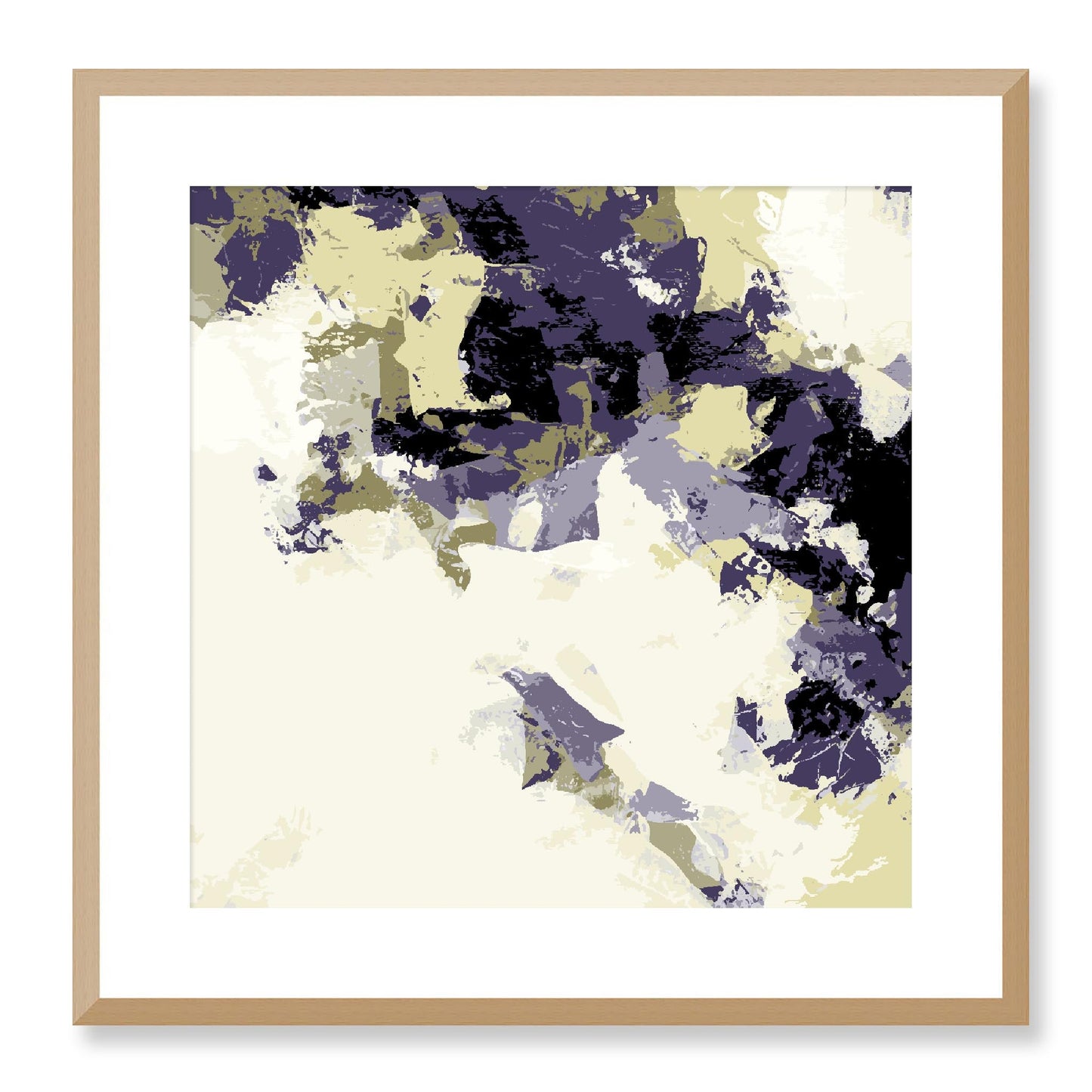 Framed Graphic Art Print, White Mat - 8x8 12x12 16x16 20x20 24x24 28x28 inches | FPS-1260-7693, Prints, Graphic art, Natural Frame, 51 x 51 cm ,20 x 20 inches