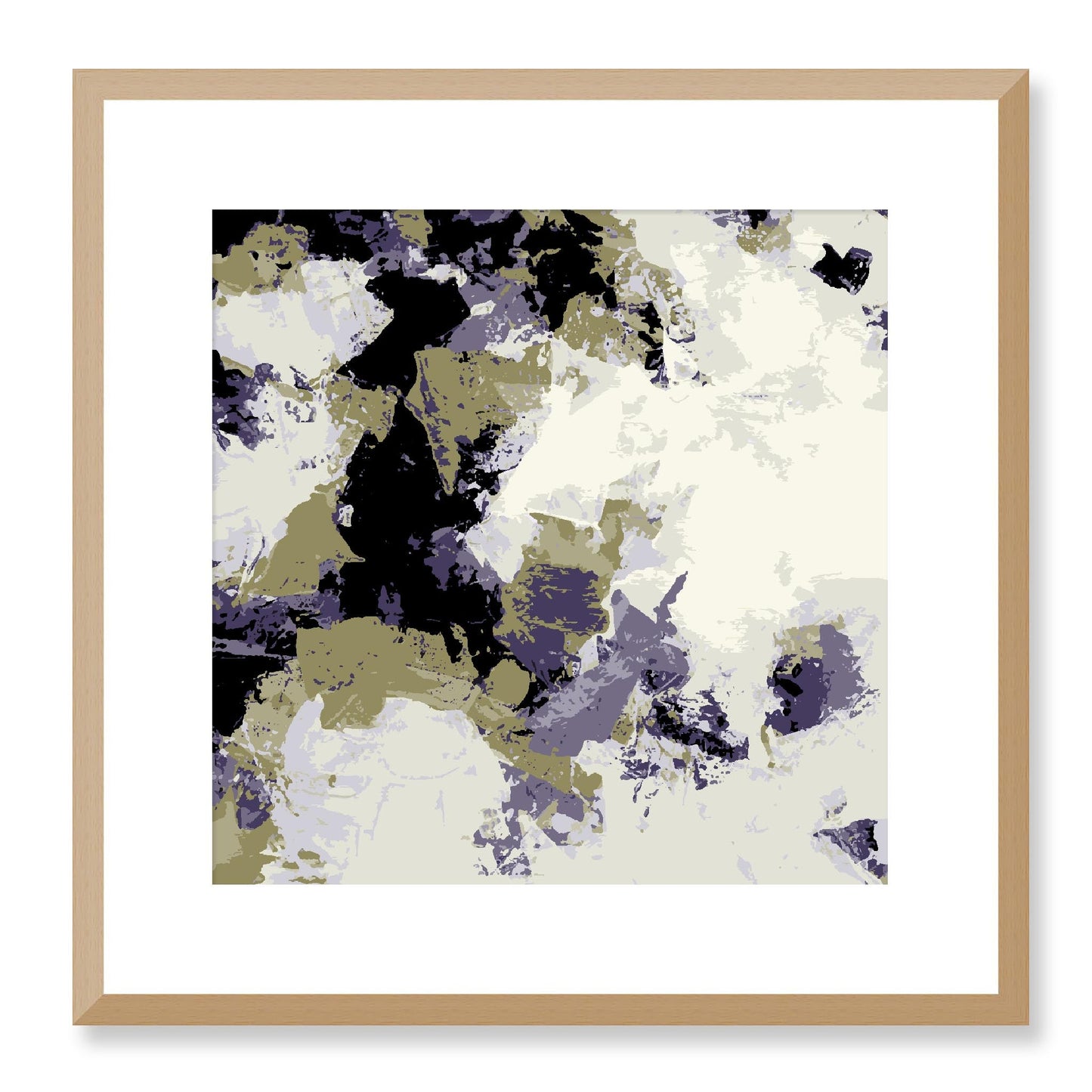 Framed Graphic Art Print, White Mat - 8x8 12x12 16x16 20x20 24x24 28x28 inches | FPS-1260-7695, Prints, Graphic art, Natural Frame, 41 x 41 cm ,16 x 16 inches