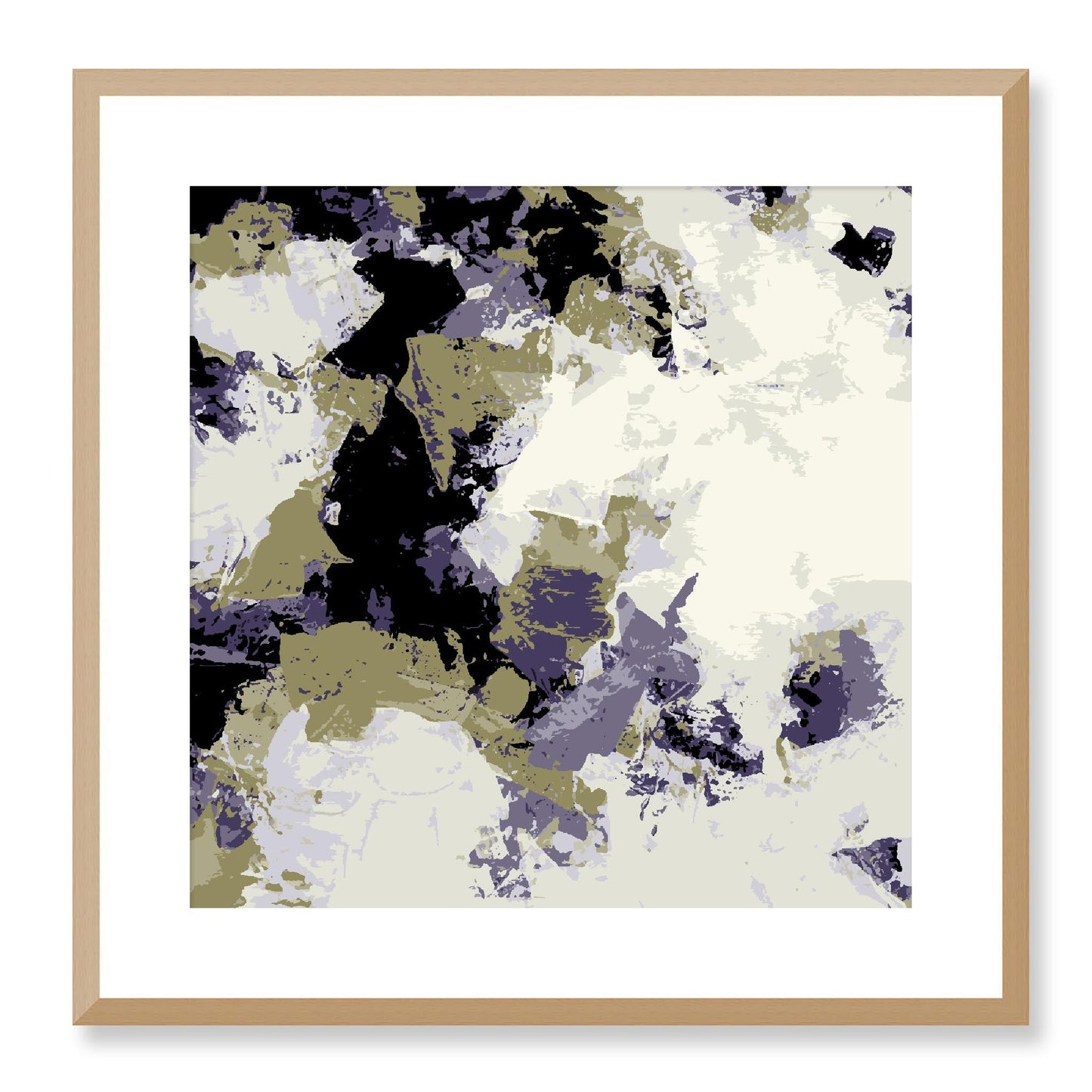Framed Graphic Art Print, White Mat - 8x8 12x12 16x16 20x20 24x24 28x28 inches | FPS-1260-7695, Prints, Graphic art, Natural Frame, 51 x 51 cm ,20 x 20 inches