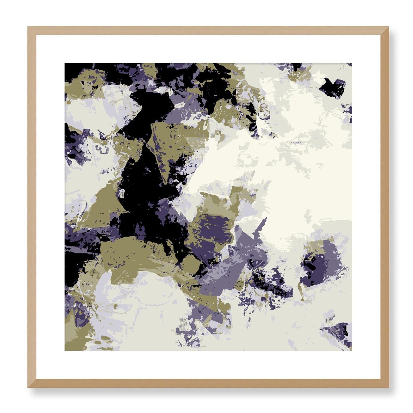 Framed Graphic Art Print, White Mat - 8x8 12x12 16x16 20x20 24x24 28x28 inches | FPS-1260-7695, Prints, Graphic art, Natural Frame, 61 x 61 cm ,24 x 24 inches