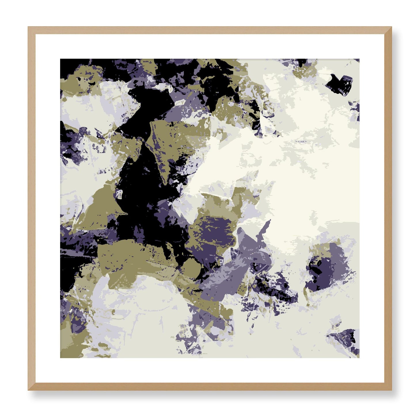 Framed Graphic Art Print, White Mat - 8x8 12x12 16x16 20x20 24x24 28x28 inches | FPS-1260-7695, Prints, Graphic art, Natural Frame, 71 x 71 cm ,28 x 28 inches