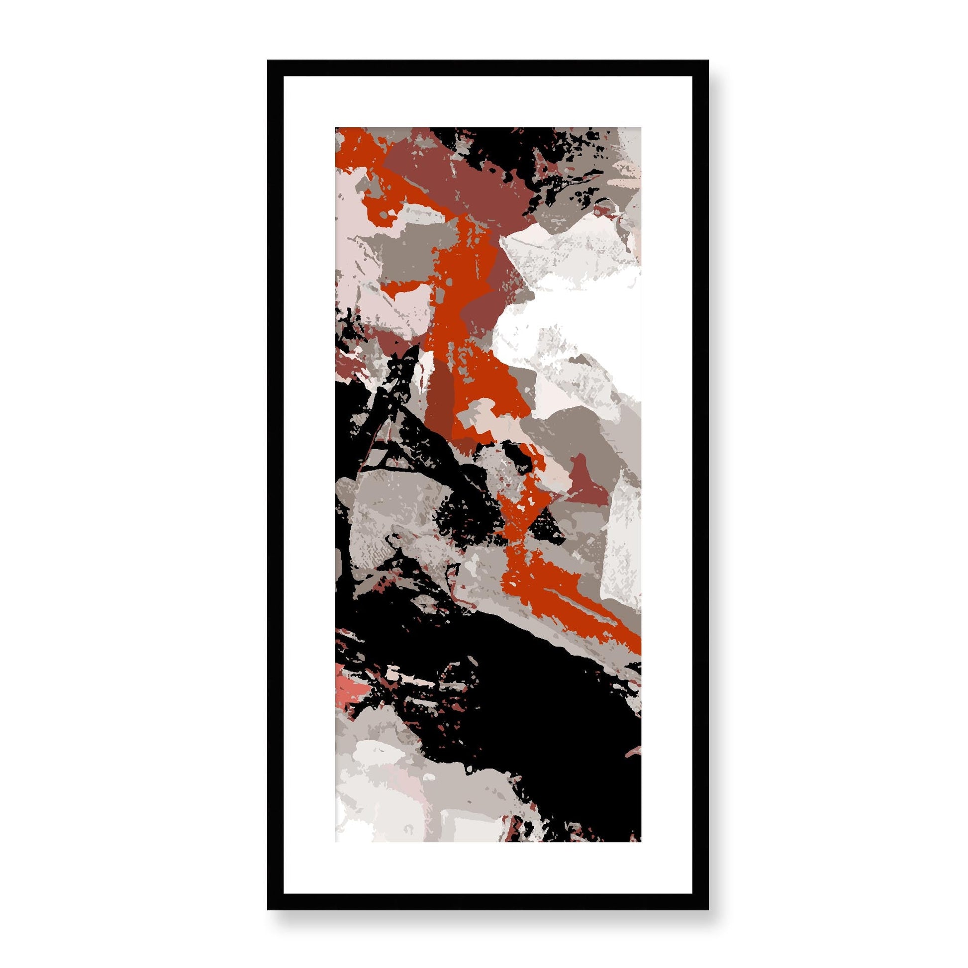 Framed Graphic Art Print, White Mat - 16x33 inches | FP-1130-7690, Prints, Graphic art, Black Frame, 41 x 81 cm ,16 x 32 inches