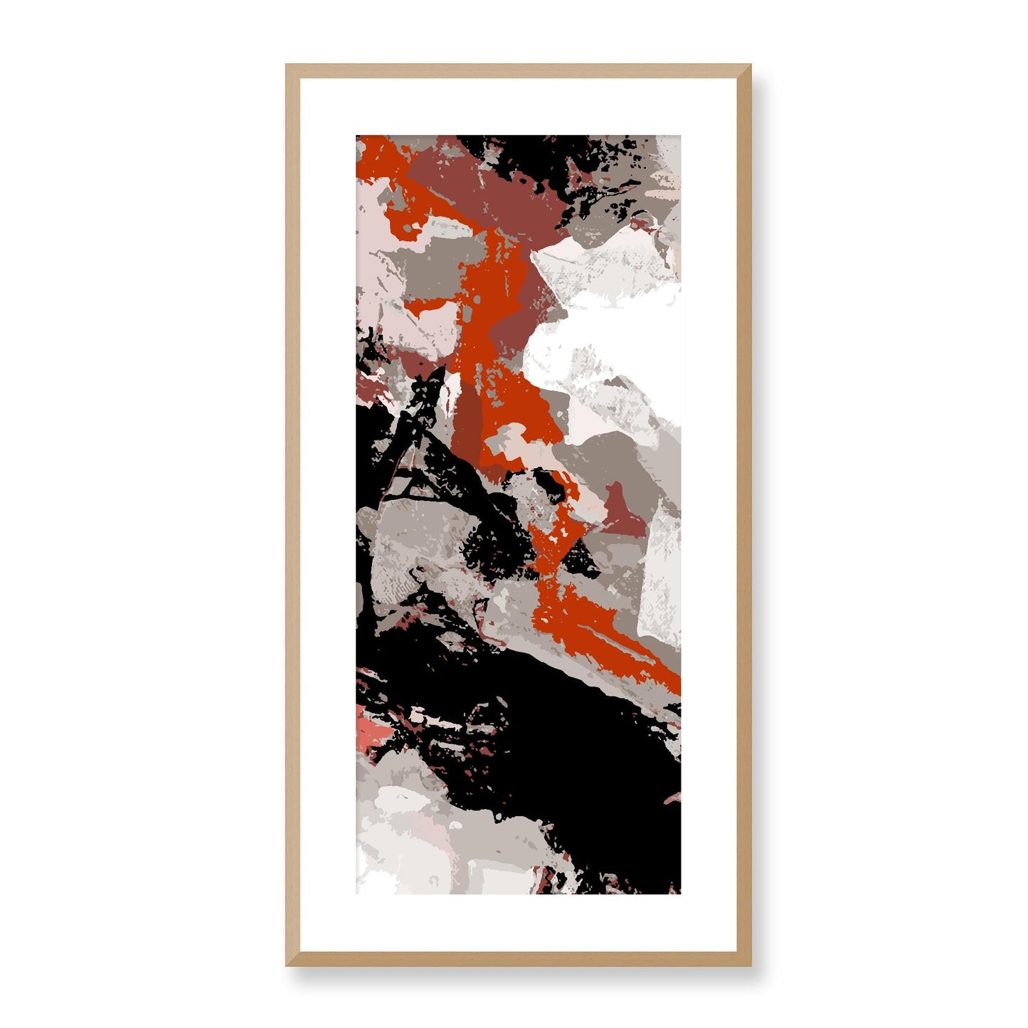 Framed Graphic Art Print, White Mat - 16x33 inches | FP-1130-7690, Prints, Graphic art, Natural Frame, 41 x 81 cm ,16 x 32 inches