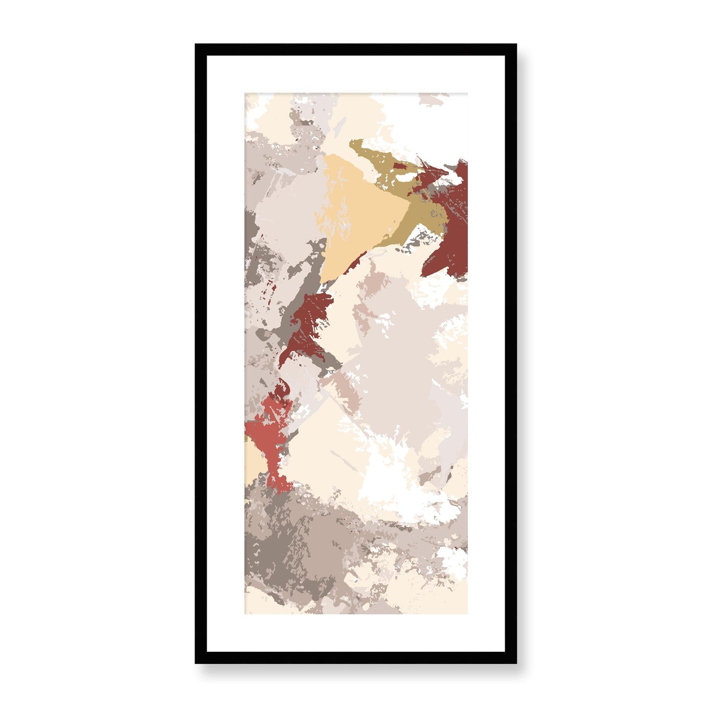 Framed Graphic Art Print, White Mat - 16x33 inches | FP-1130-7691, Prints, Graphic art, Black Frame, 41 x 81 cm ,16 x 32 inches