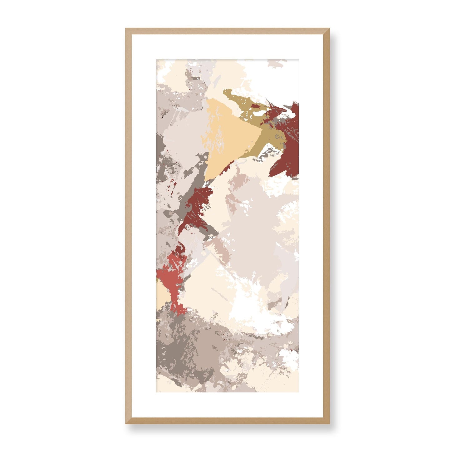 Framed Graphic Art Print, White Mat - 16x33 inches | FP-1130-7691, Prints, Graphic art, Natural Frame, 41 x 81 cm ,16 x 32 inches