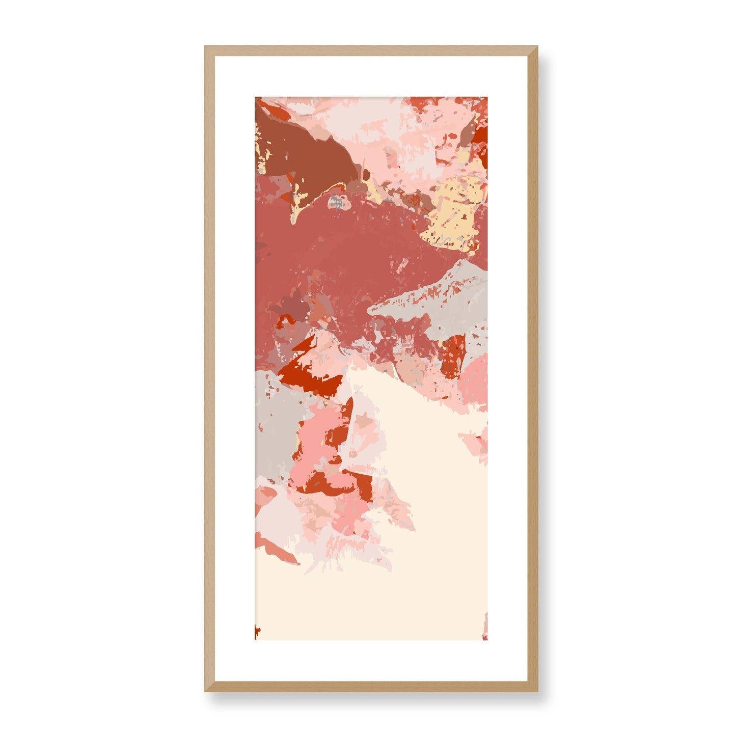 Framed Graphic Art Print, White Mat - 16x33 inches | FP-1130-7692, Prints, Graphic art, Natural Frame, 41 x 81 cm ,16 x 32 inches