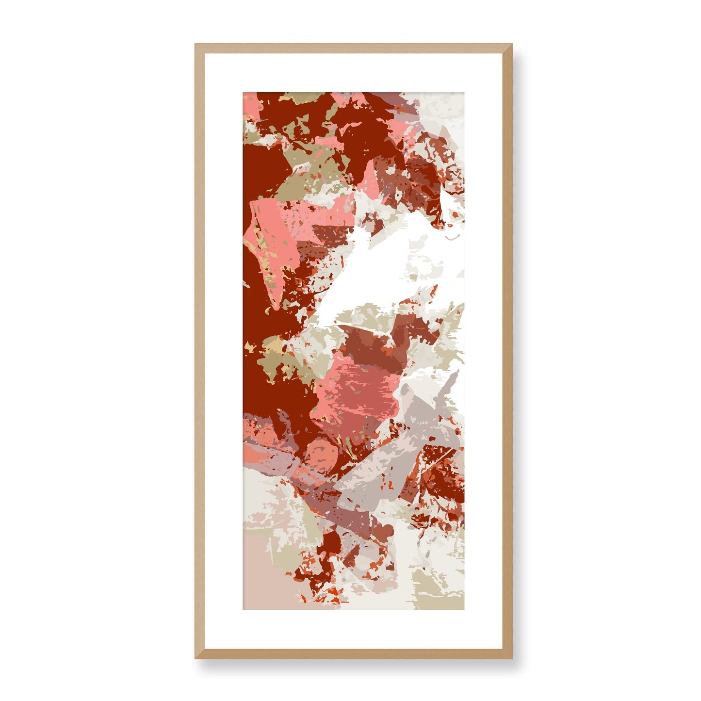 Framed Graphic Art Print, White Mat - 16x33 inches | FP-1130-7695, Prints, Graphic art, Natural Frame, 41 x 81 cm ,16 x 32 inches