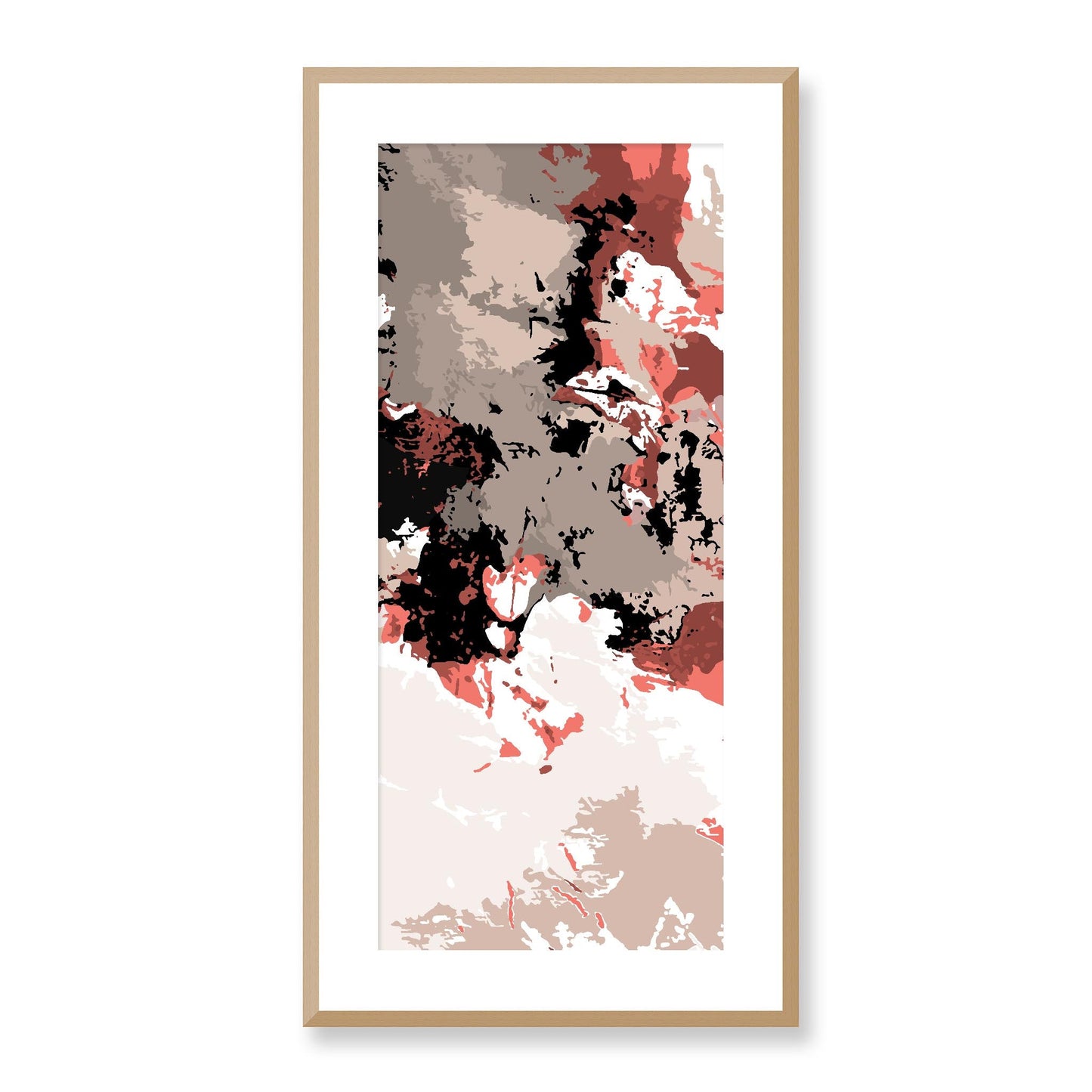 Framed Graphic Art Print, White Mat - 16x33 inches | FP-1130-7696, Prints, Graphic art, Natural Frame, 41 x 81 cm ,16 x 32 inches