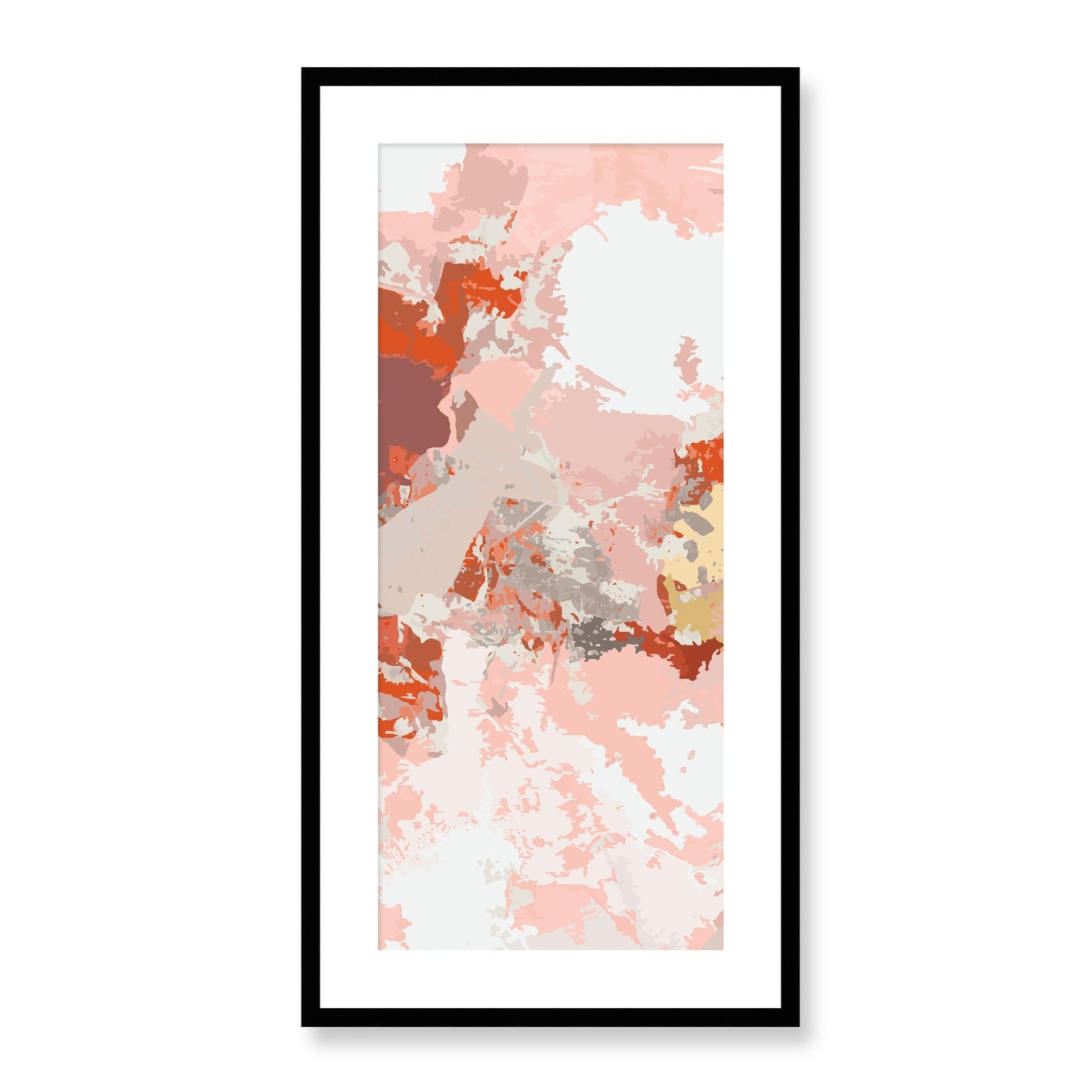 Framed Graphic Art Print, White Mat - 16x33 inches | FP-1130-7698, Prints, Graphic art, Black Frame, 41 x 81 cm ,16 x 32 inches