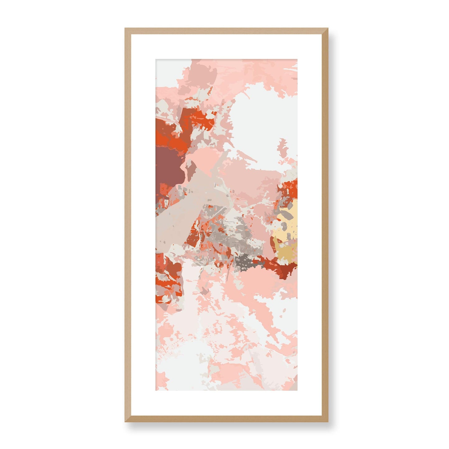 Framed Graphic Art Print, White Mat - 16x33 inches | FP-1130-7698, Prints, Graphic art, Natural Frame, 41 x 81 cm ,16 x 32 inches