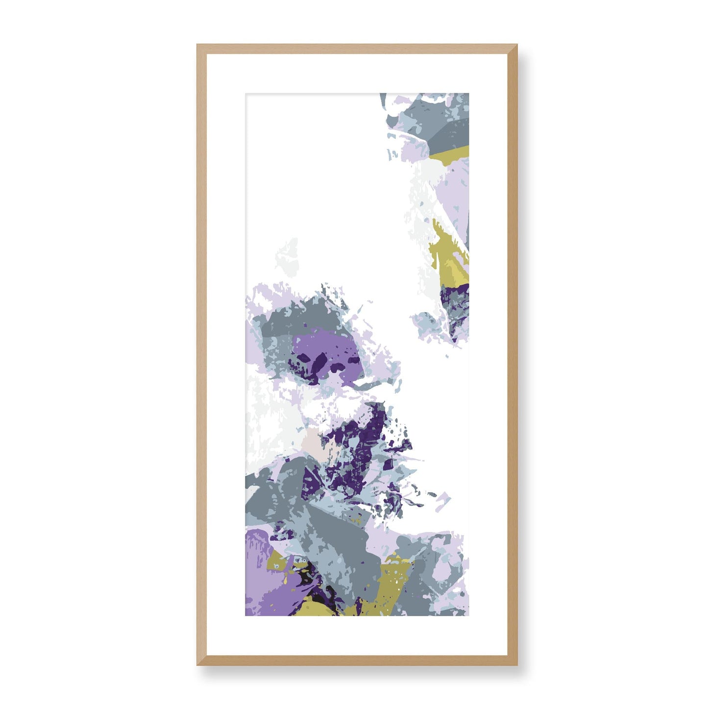 Framed Graphic Art Print, White Mat - 16x33 inches | FP-1140-7694, Prints, Graphic art, Natural Frame, 41 x 81 cm ,16 x 32 inches