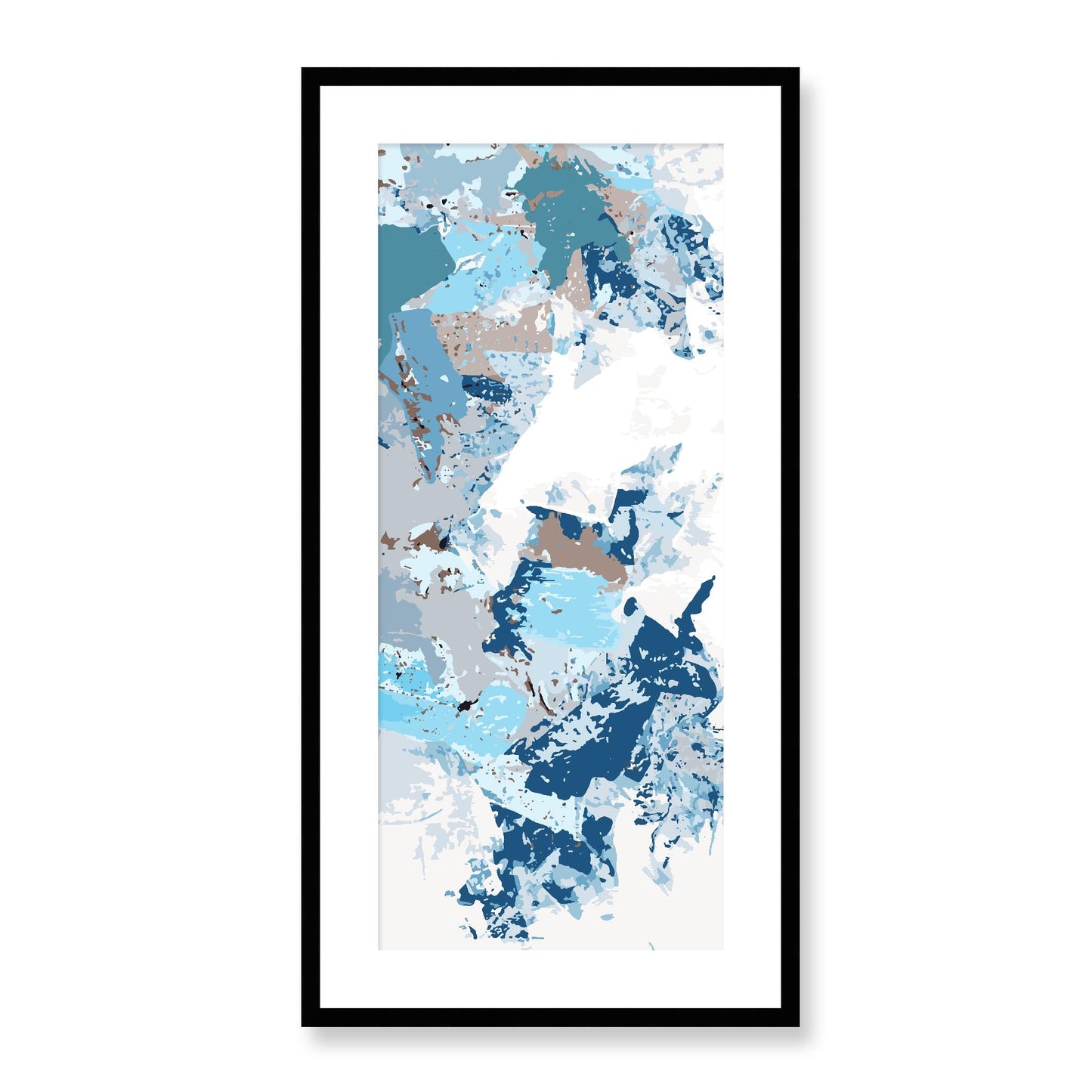 Framed Graphic Art Print, White Mat - 16x33 inches | FP-1150-7695, Prints, Graphic art, Black Frame, 41 x 81 cm ,16 x 32 inches