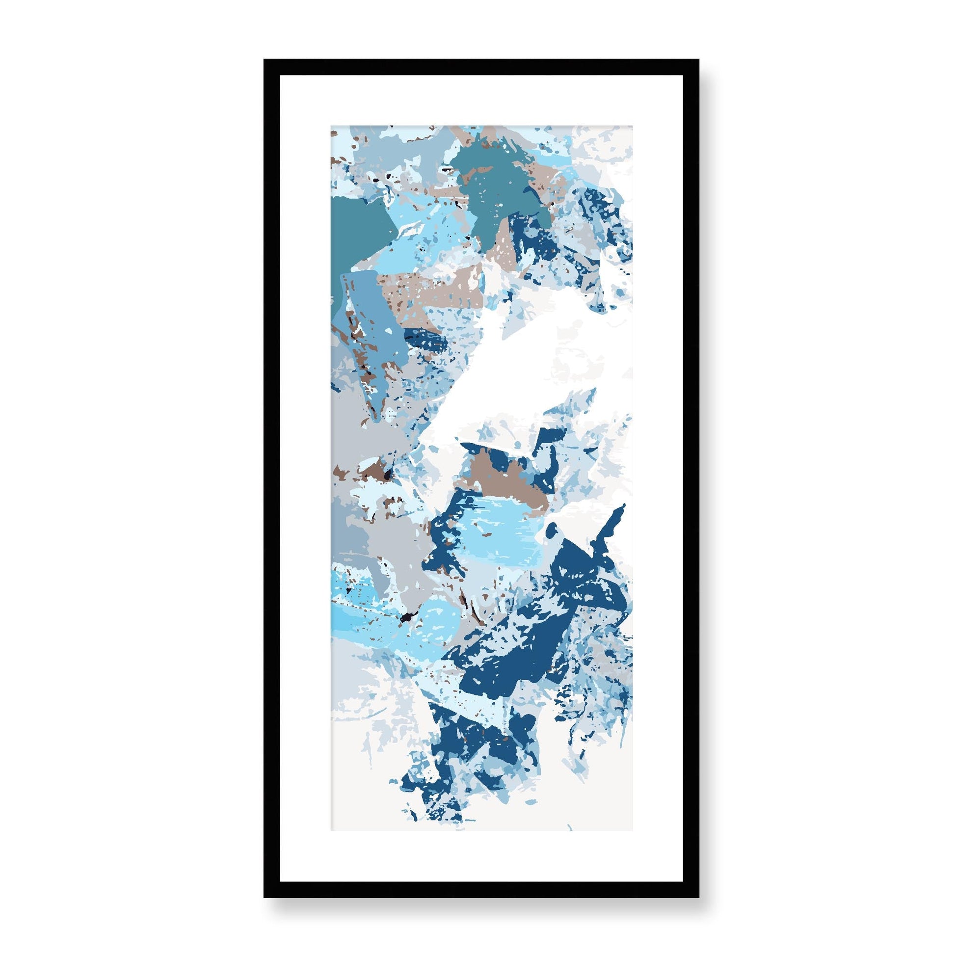 Framed Graphic Art Print, White Mat - 16x33 inches | FP-1150-7695, Prints, Graphic art, Black Frame, 41 x 81 cm ,16 x 32 inches