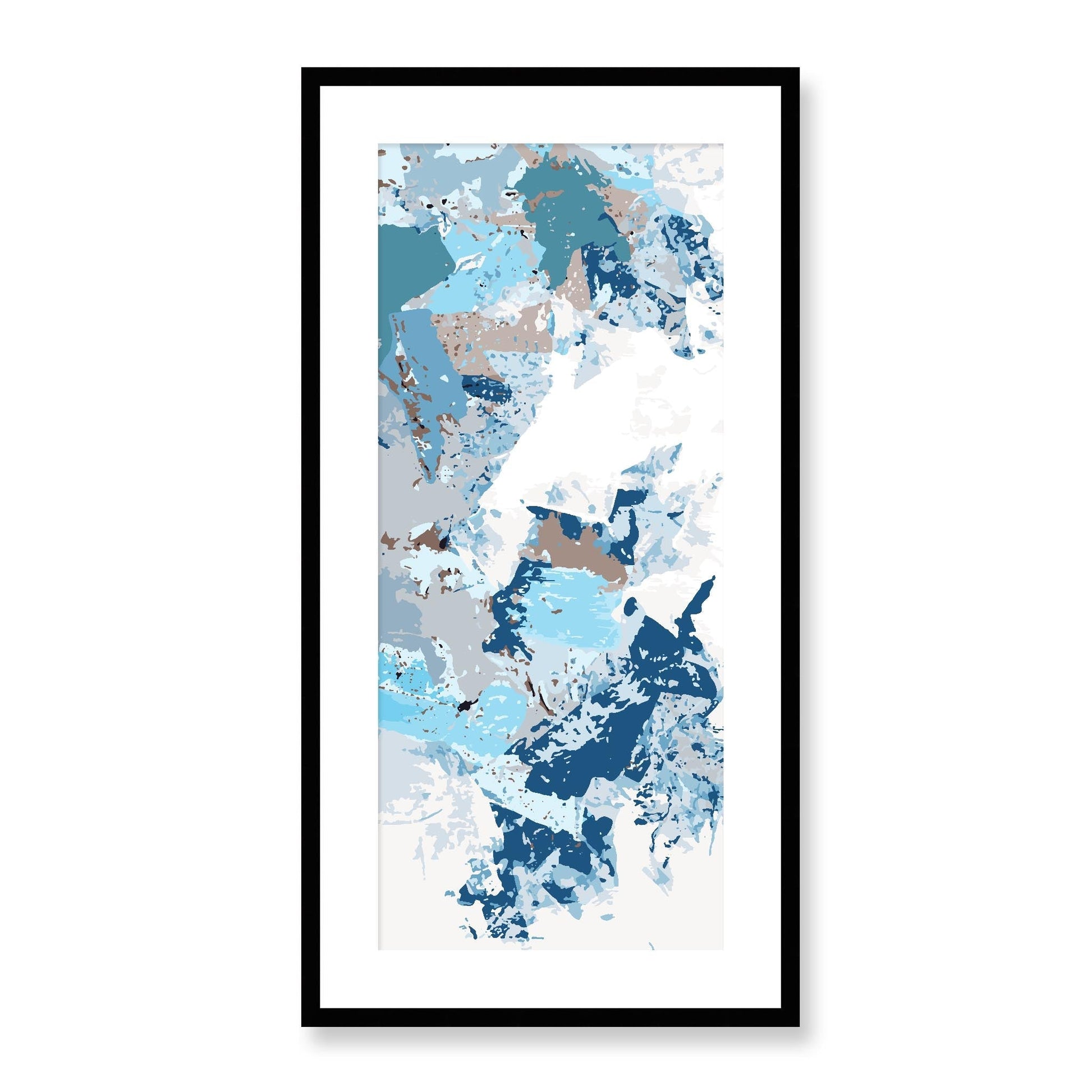 Framed Graphic Art Print, White Mat - 16x33 inches | FP-1150-7695, Prints, Graphic art, Black Frame, 41 x 81 cm ,16 x 32 inches