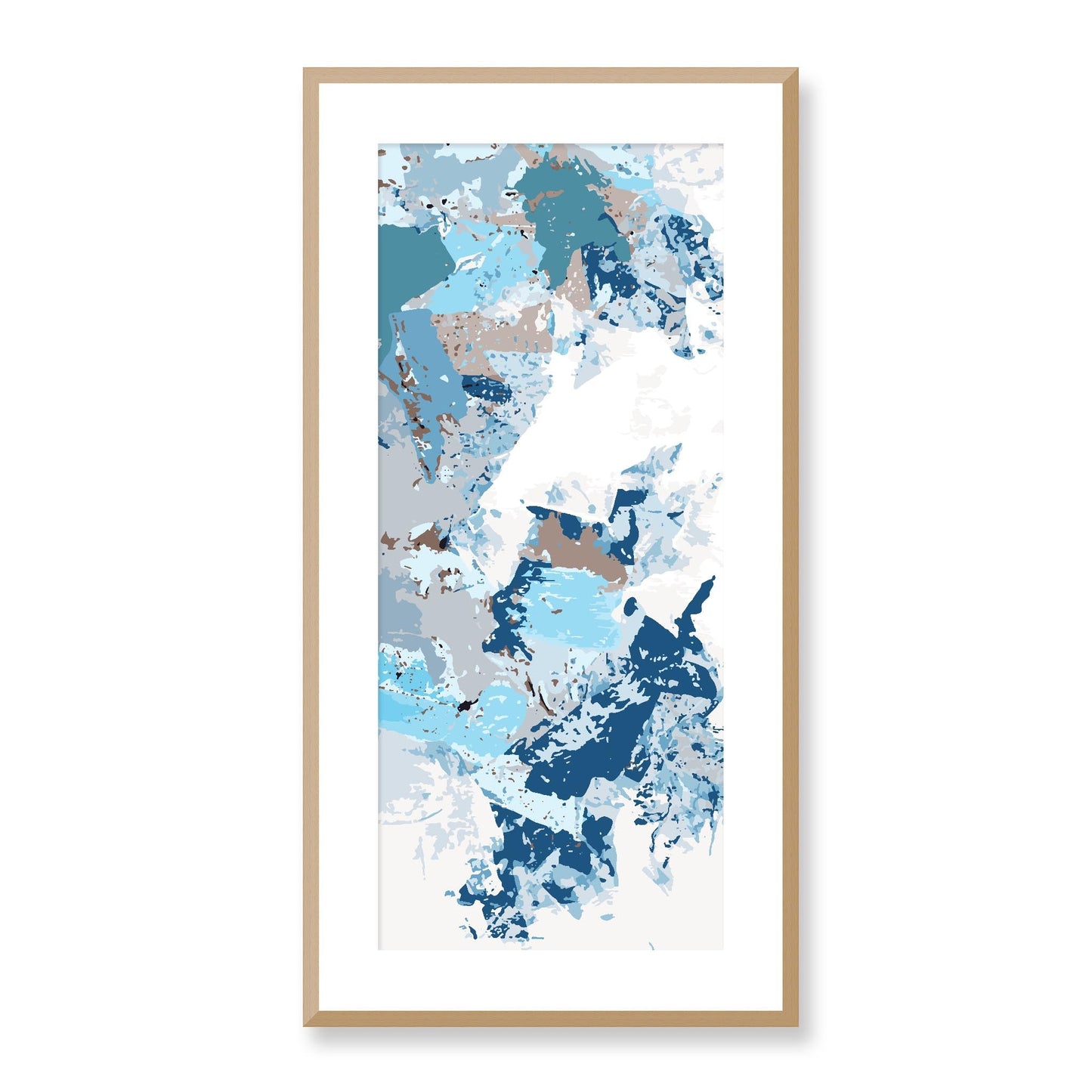 Framed Graphic Art Print, White Mat - 16x33 inches | FP-1150-7695, Prints, Graphic art, Natural Frame, 41 x 81 cm ,16 x 32 inches