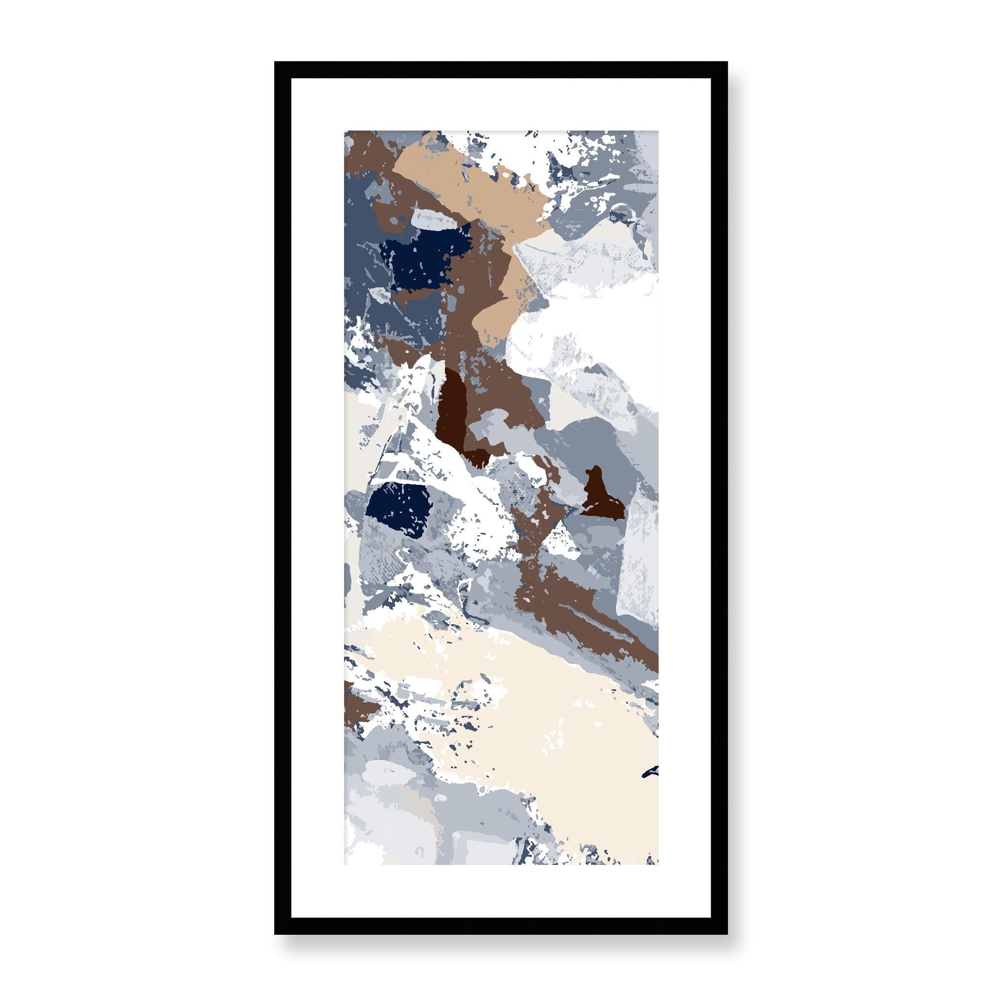 Framed Graphic Art Print, White Mat - 16x33 inches | FP-1160-7690, Prints, Graphic art, Black Frame, 41 x 81 cm ,16 x 32 inches