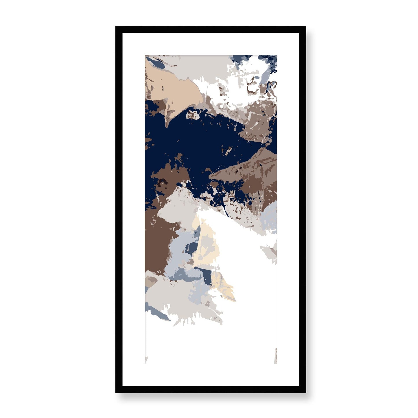 Framed Graphic Art Print, White Mat - 16x33 inches | FP-1160-7692, Prints, Graphic art, Black Frame, 41 x 81 cm ,16 x 32 inches