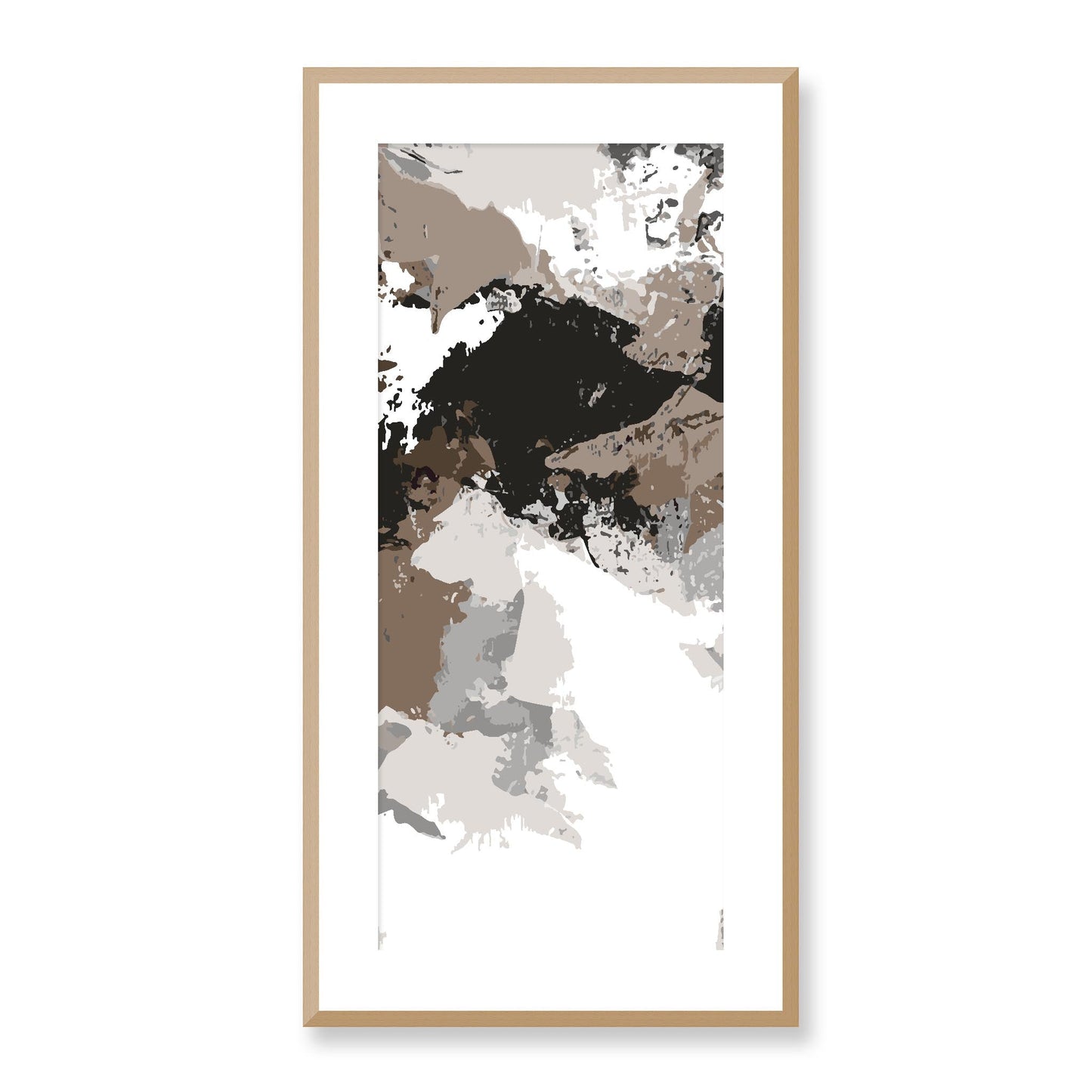 Framed Graphic Art Print, White Mat - 16x33 inches | FP-1170-7692, Prints, Graphic art, Natural Frame, 41 x 81 cm ,16 x 32 inches