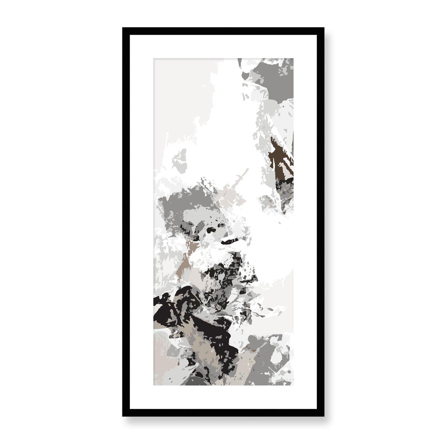Framed Graphic Art Print, White Mat - 16x33 inches | FP-1170-7694, Prints, Graphic art, Black Frame, 41 x 81 cm ,16 x 32 inches