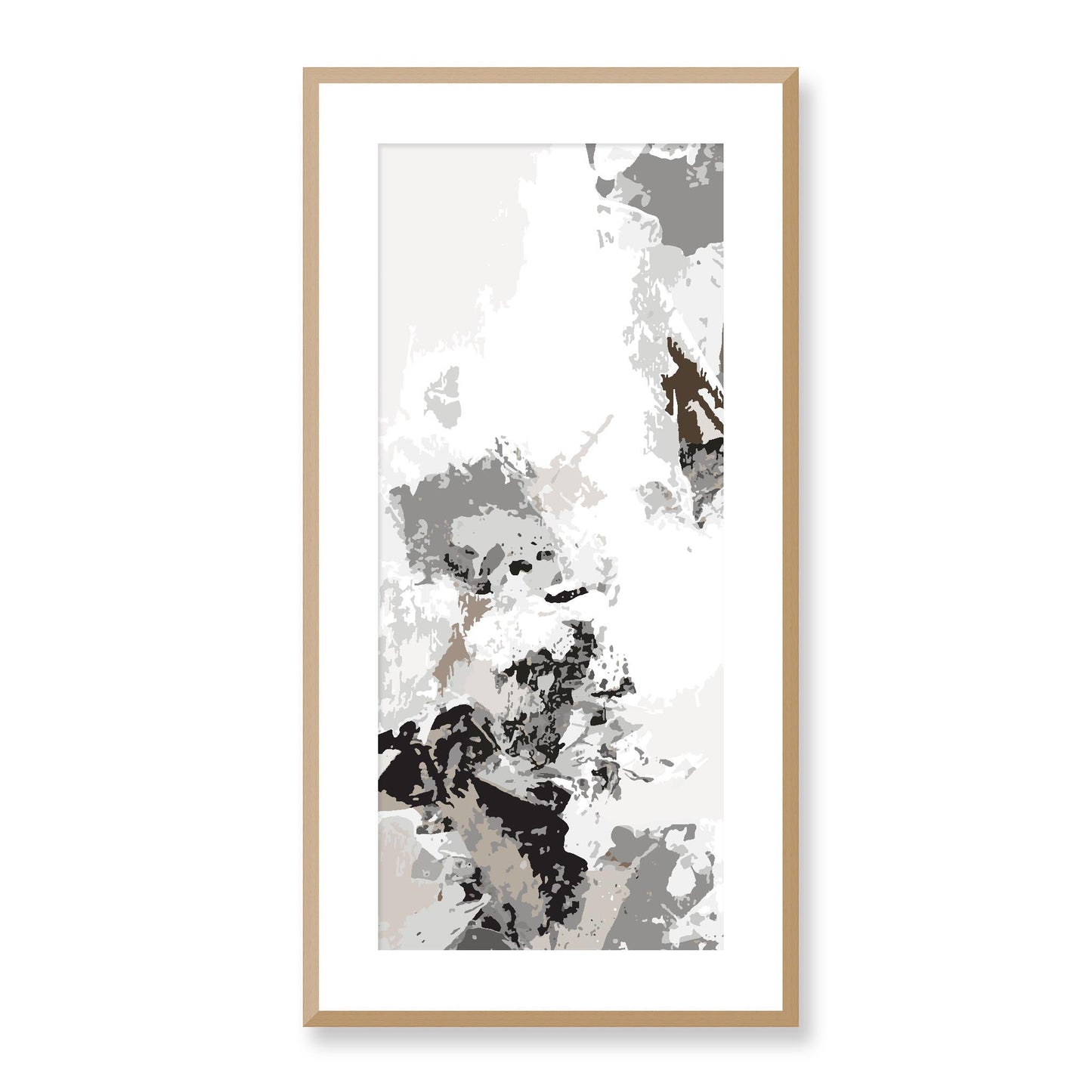 Framed Graphic Art Print, White Mat - 16x33 inches | FP-1170-7694, Prints, Graphic art, Natural Frame, 41 x 81 cm ,16 x 32 inches