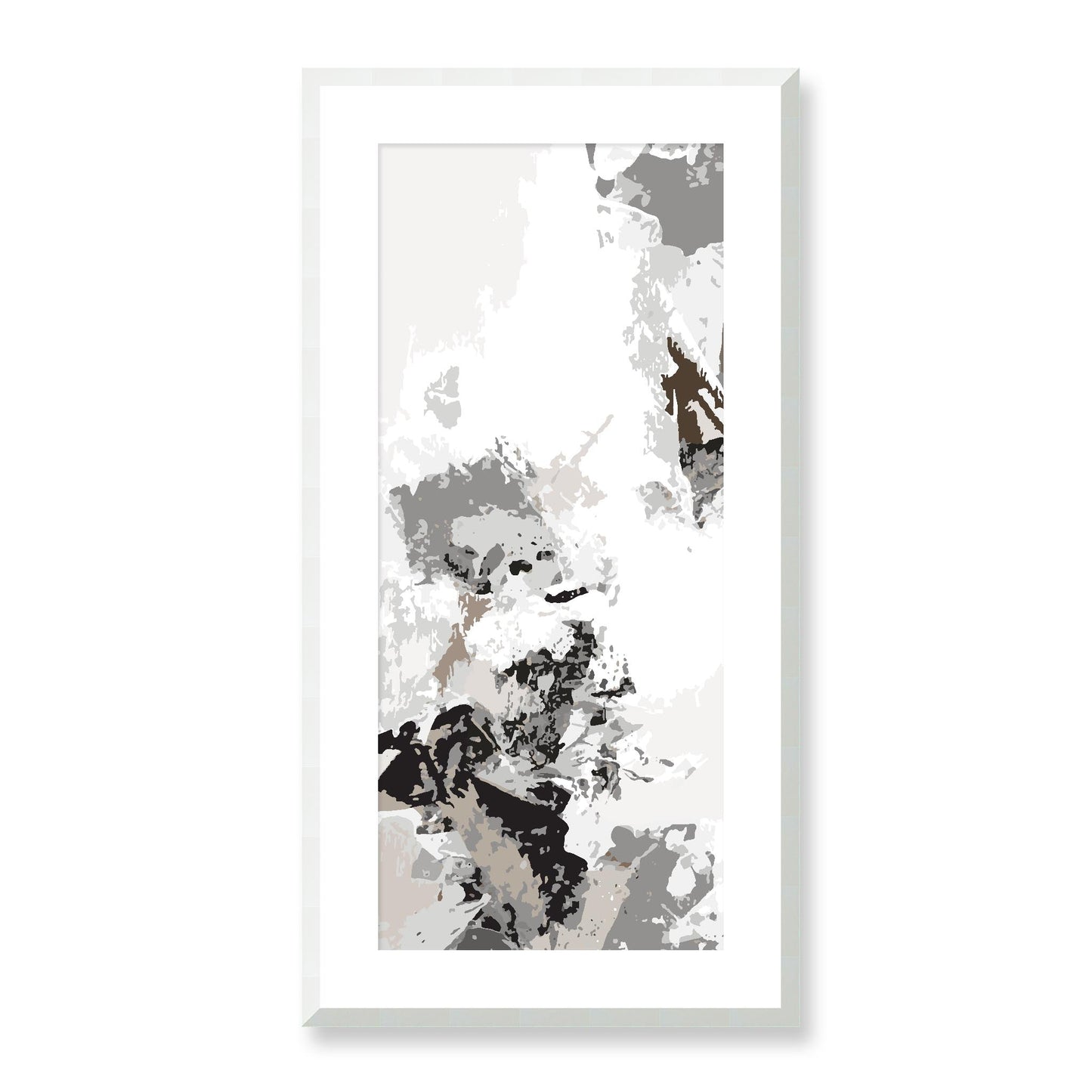 Framed Graphic Art Print, White Mat - 16x33 inches | FP-1170-7694, Prints, Graphic art, White Frame, 41 x 81 cm ,16 x 32 inches