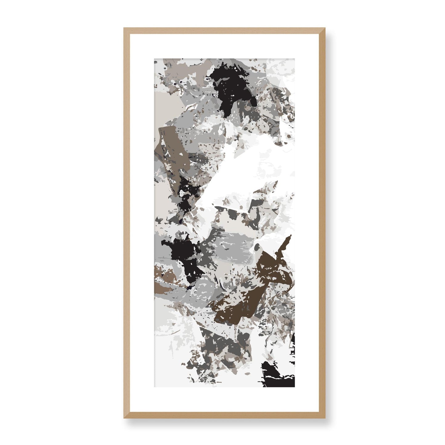 Framed Graphic Art Print, White Mat - 16x33 inches | FP-1170-7695, Prints, Graphic art, Natural Frame, 41 x 81 cm ,16 x 32 inches