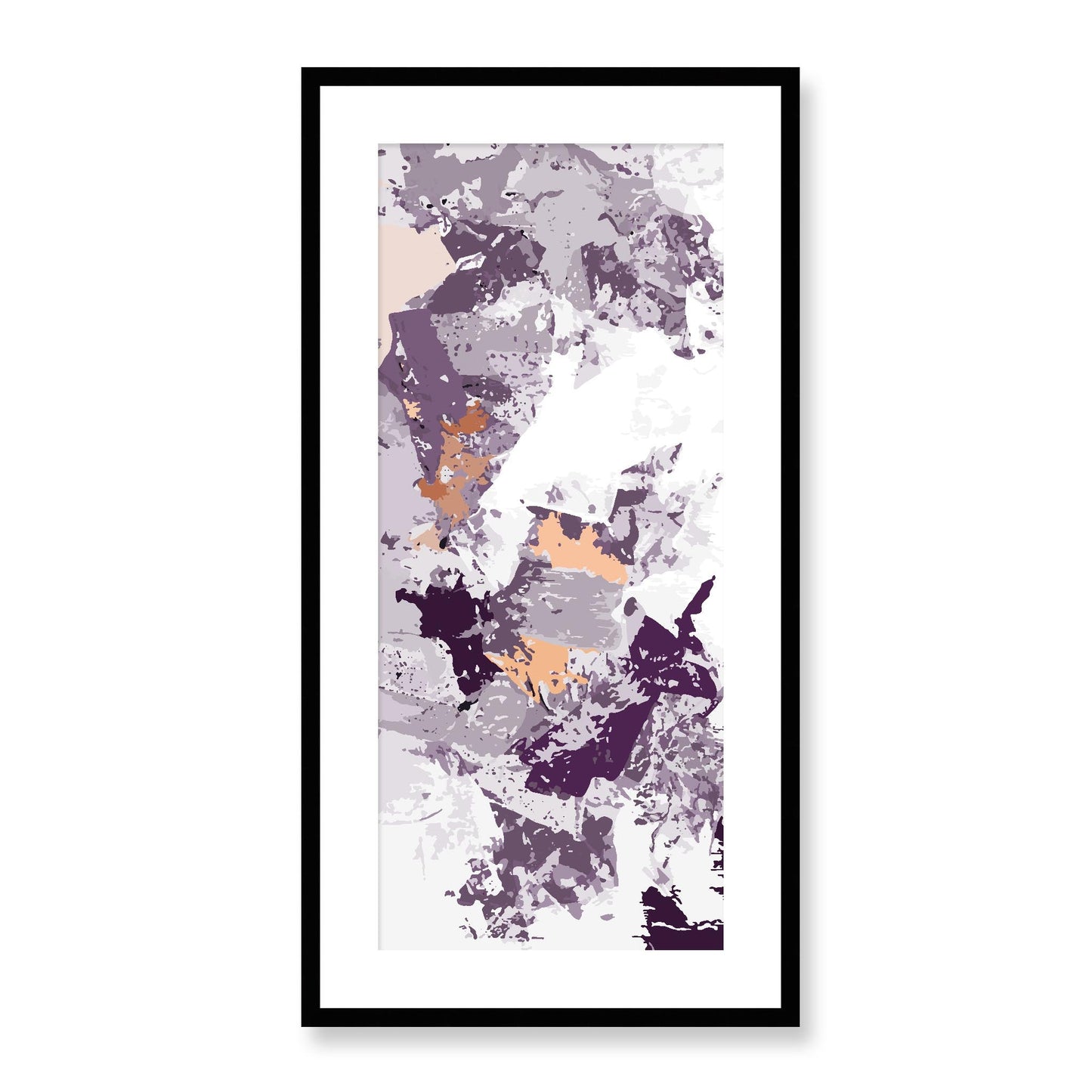 Framed Graphic Art Print, White Mat - 16x33 inches | FP-1180-7695, Prints, Graphic art, Black Frame, 41 x 81 cm ,16 x 32 inches