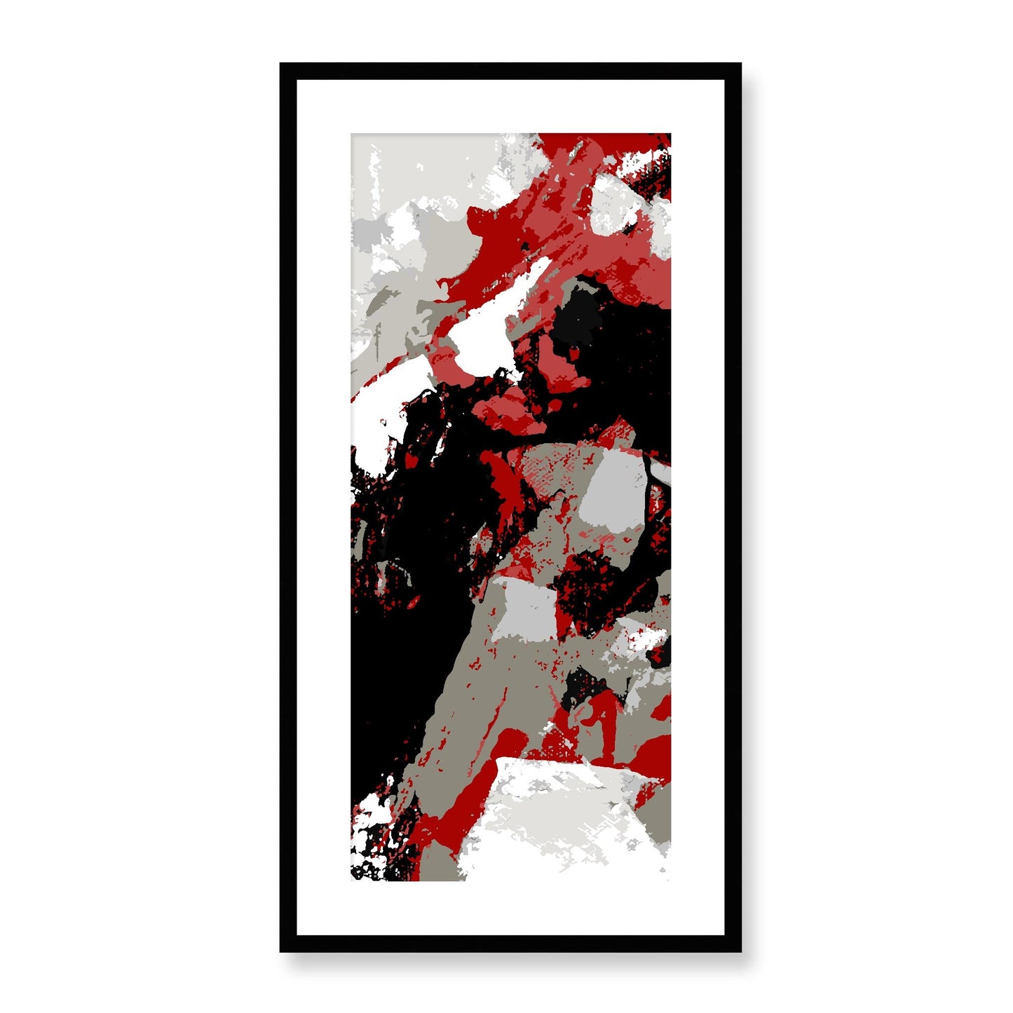 Framed Graphic Art Print, White Mat - 16x33 inches | FP-1190-7688, Prints, Graphic art, Black Frame, 41 x 81 cm ,16 x 32 inches