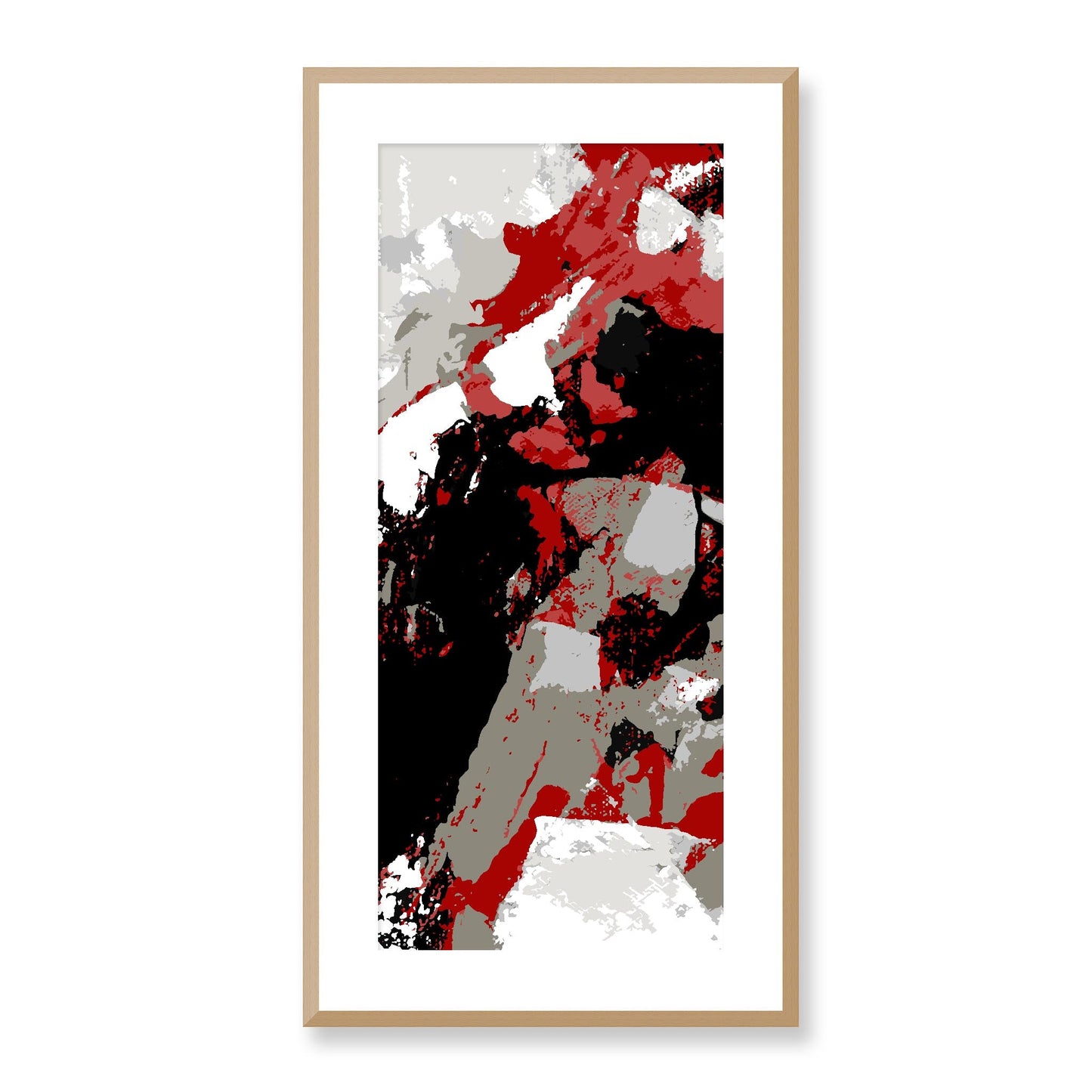 Framed Graphic Art Print, White Mat - 16x33 inches | FP-1190-7688, Prints, Graphic art, Natural Frame, 41 x 81 cm ,16 x 32 inches