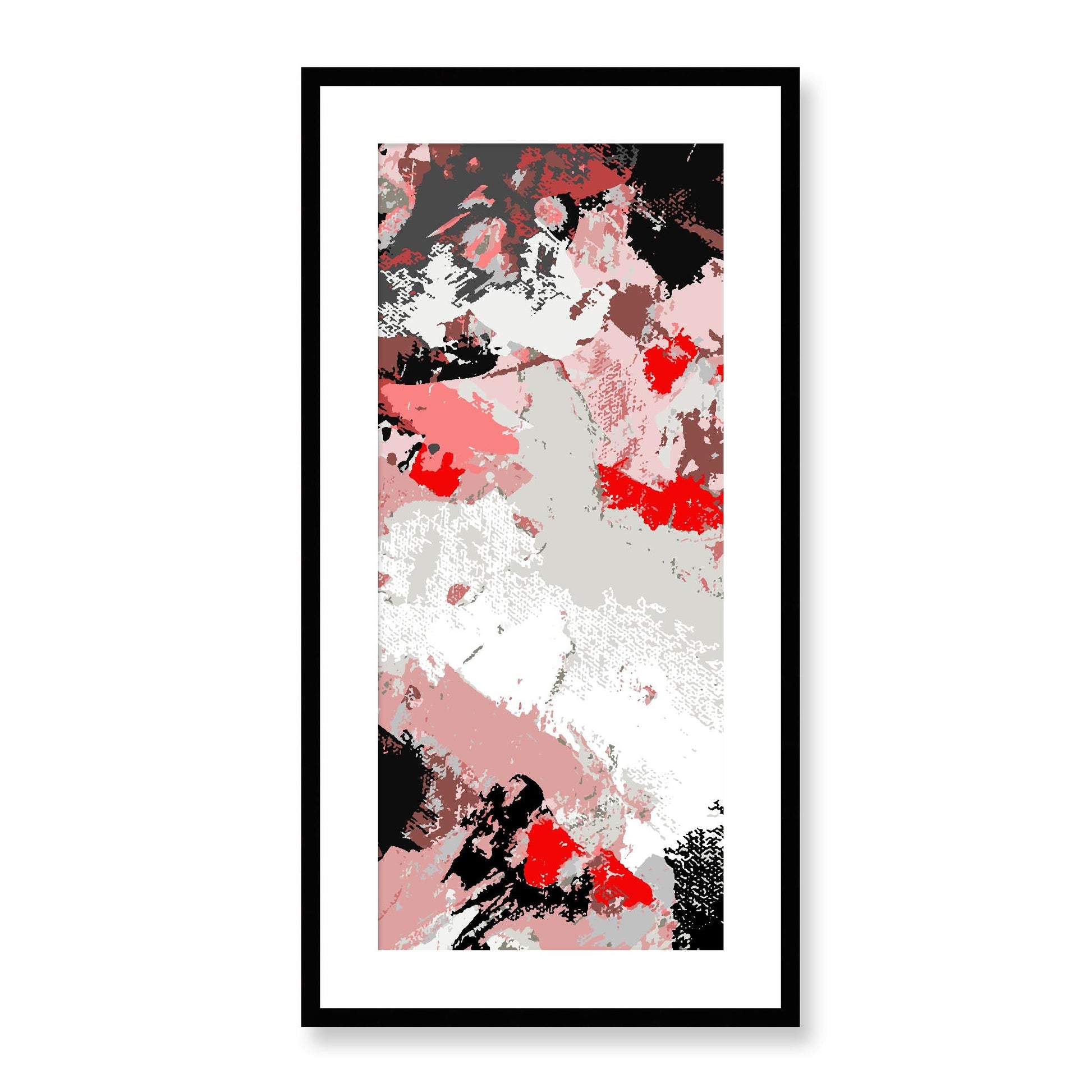 Framed Graphic Art Print, White Mat - 16x33 inches | FP-1190-7689, Prints, Graphic art, Black Frame, 41 x 81 cm ,16 x 32 inches