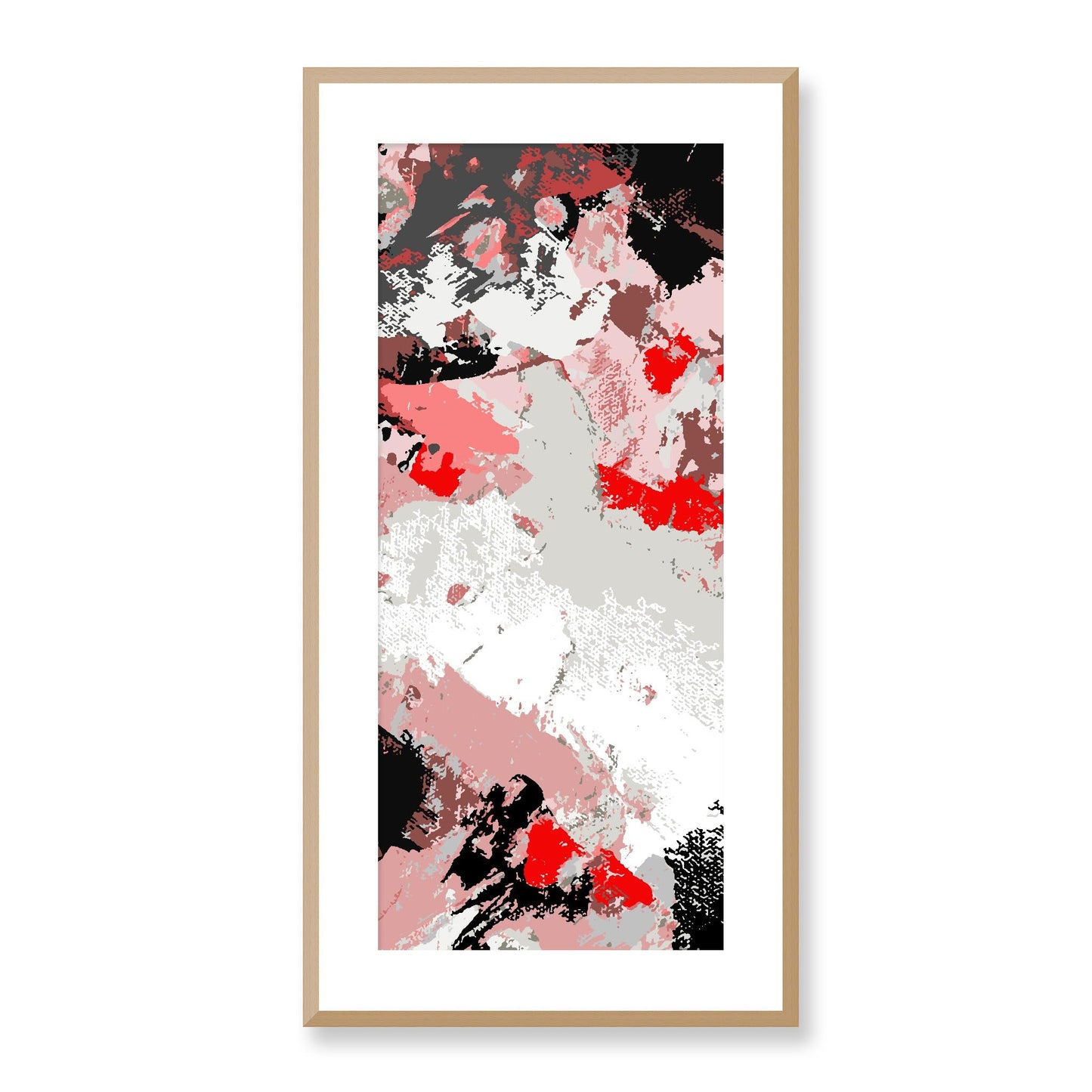 Framed Graphic Art Print, White Mat - 16x33 inches | FP-1190-7689, Prints, Graphic art, Natural Frame, 41 x 81 cm ,16 x 32 inches