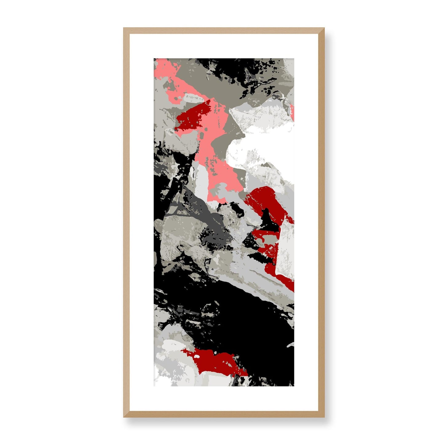 Framed Graphic Art Print, White Mat - 16x33 inches | FP-1190-7690, Prints, Graphic art, Natural Frame, 41 x 81 cm ,16 x 32 inches