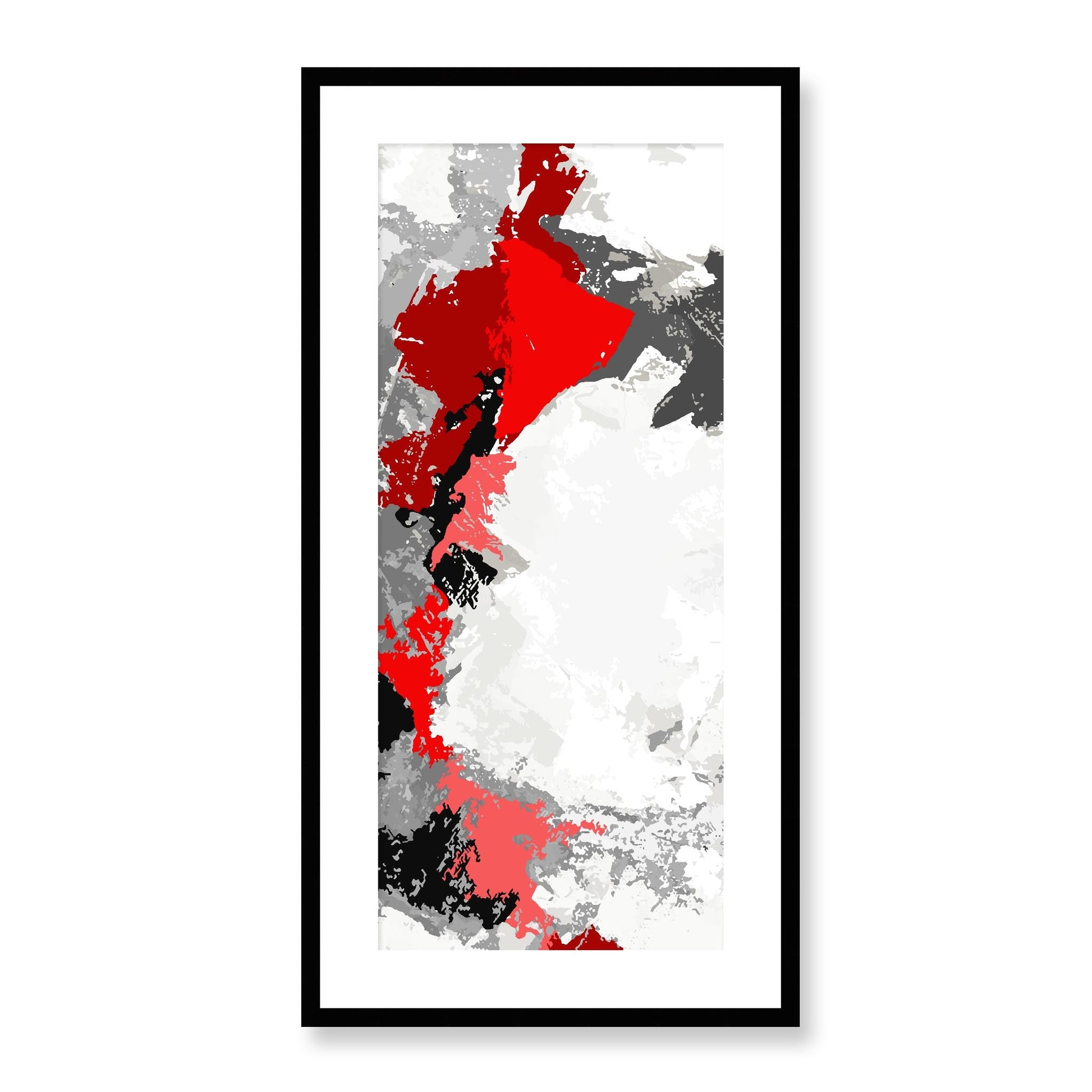 Framed Graphic Art Print, White Mat - 16x33 inches | FP-1190-7691, Prints, Graphic art, Black Frame, 41 x 81 cm ,16 x 32 inches