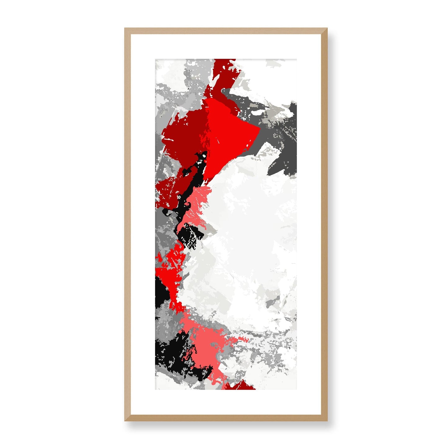Framed Graphic Art Print, White Mat - 16x33 inches | FP-1190-7691, Prints, Graphic art, Natural Frame, 41 x 81 cm ,16 x 32 inches