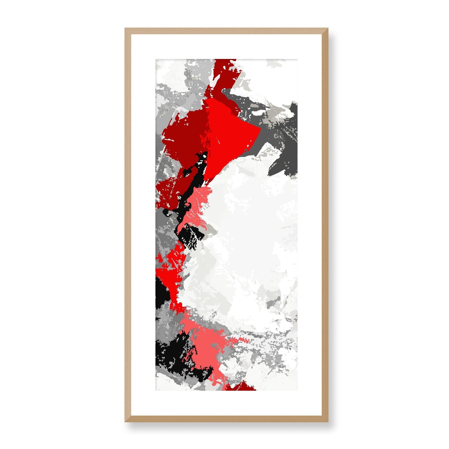 Framed Graphic Art Print, White Mat - 16x33 inches | FP-1190-7691, Prints, Graphic art, Natural Frame, 41 x 81 cm ,16 x 32 inches