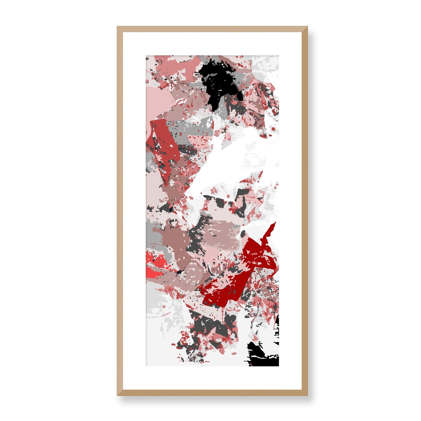 Framed Graphic Art Print, White Mat - 16x33 inches | FP-1190-7695, Prints, Graphic art, Natural Frame, 41 x 81 cm ,16 x 32 inches