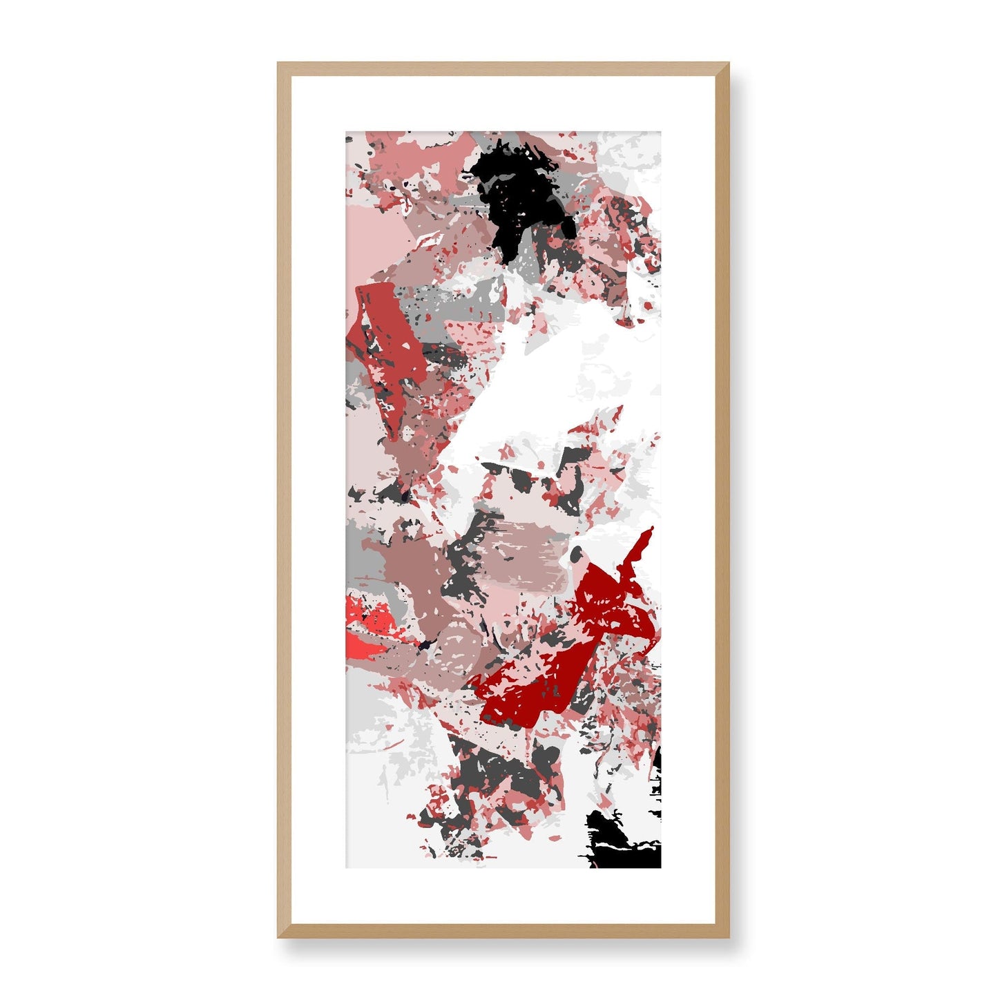 Framed Graphic Art Print, White Mat - 16x33 inches | FP-1190-7695, Prints, Graphic art, Natural Frame, 41 x 81 cm ,16 x 32 inches