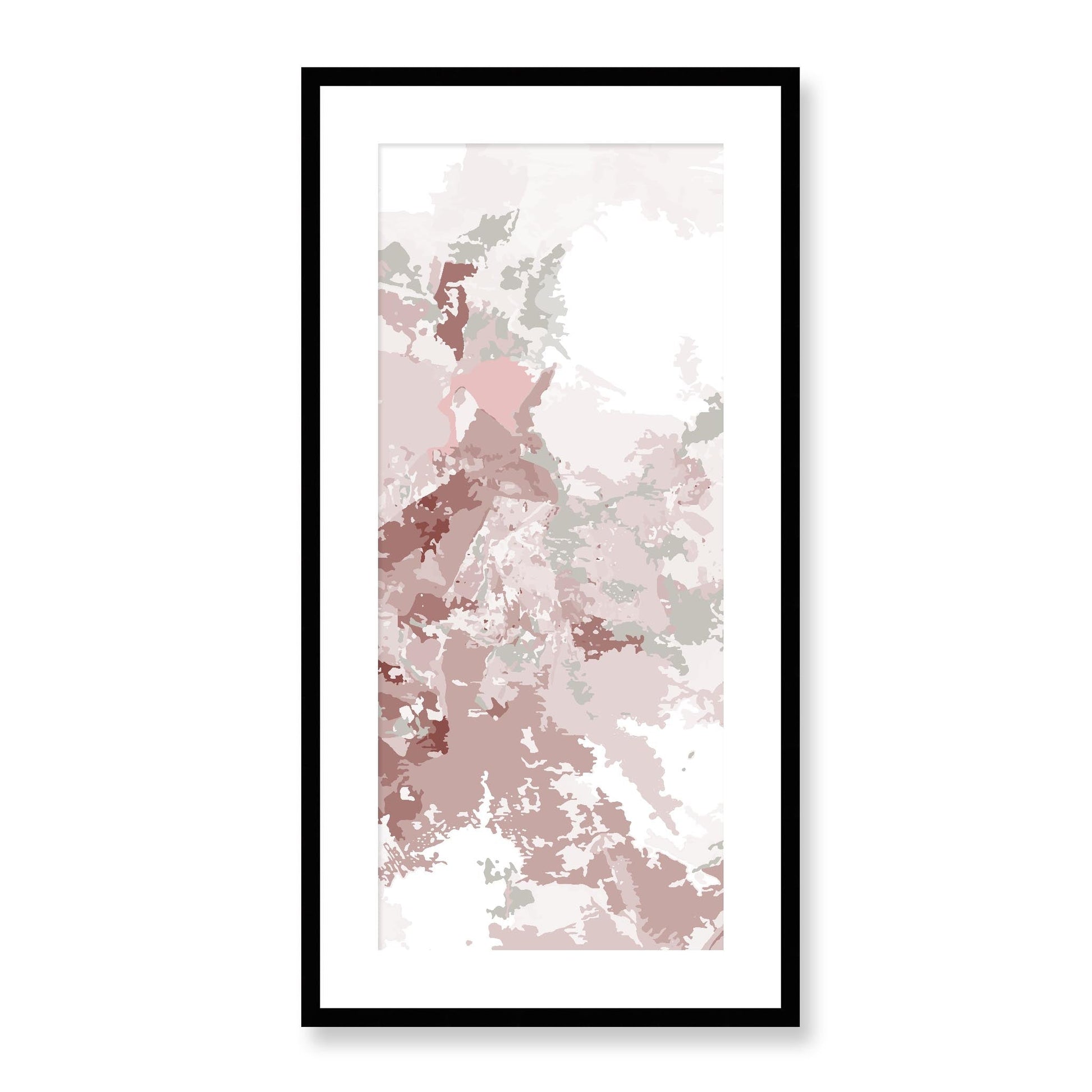 Framed Graphic Art Print, White Mat - 16x33 inches | FP-1190-7698, Prints, Graphic art, Black Frame, 41 x 81 cm ,16 x 32 inches
