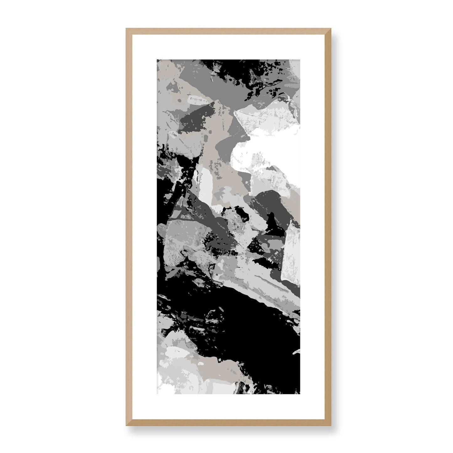 Framed Graphic Art Print, White Mat - 16x33 inches | FP-1200-7690, Prints, Graphic art, Natural Frame, 41 x 81 cm ,16 x 32 inches
