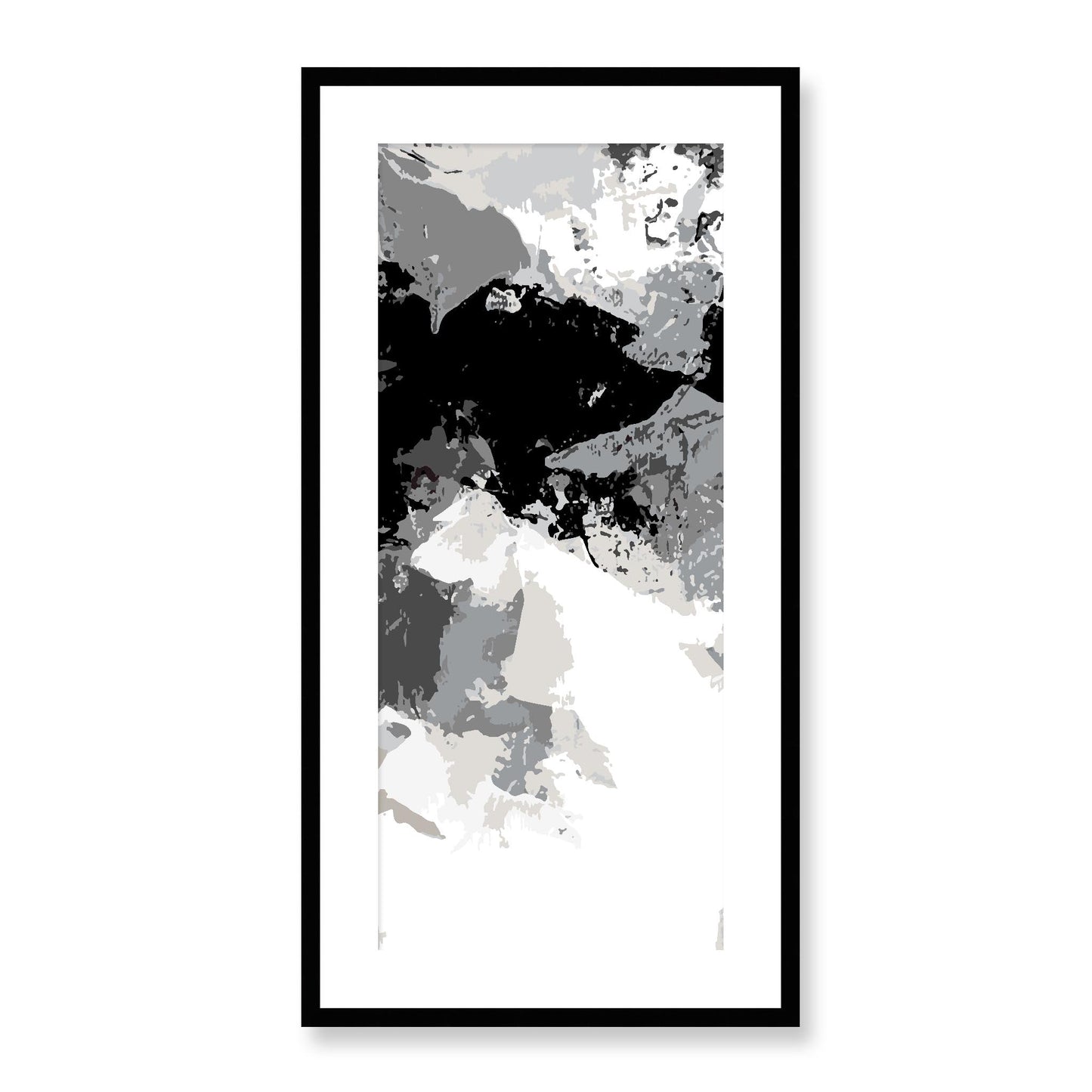 Framed Graphic Art Print, White Mat - 16x33 inches | FP-1200-7692, Prints, Graphic art, Black Frame, 41 x 81 cm ,16 x 32 inches
