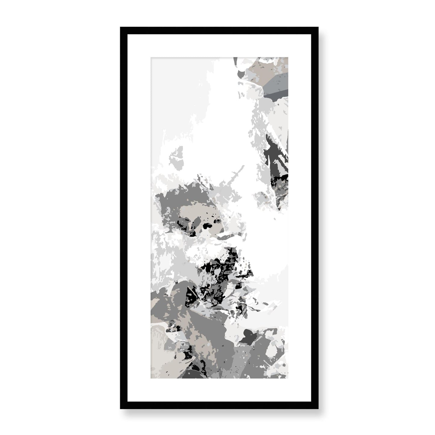 Framed Graphic Art Print, White Mat - 16x33 inches | FP-1200-7694, Prints, Graphic art, Black Frame, 41 x 81 cm ,16 x 32 inches