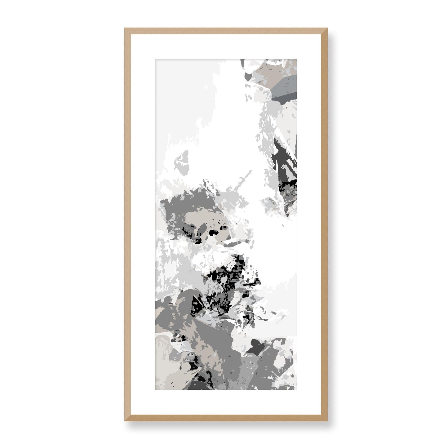 Framed Graphic Art Print, White Mat - 16x33 inches | FP-1200-7694, Prints, Graphic art, Natural Frame, 41 x 81 cm ,16 x 32 inches
