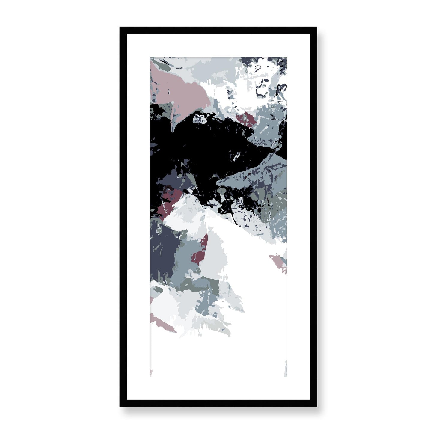 Framed Graphic Art Print, White Mat - 16x33 inches | FP-1210-7692, Prints, Graphic art, Black Frame, 41 x 81 cm ,16 x 32 inches