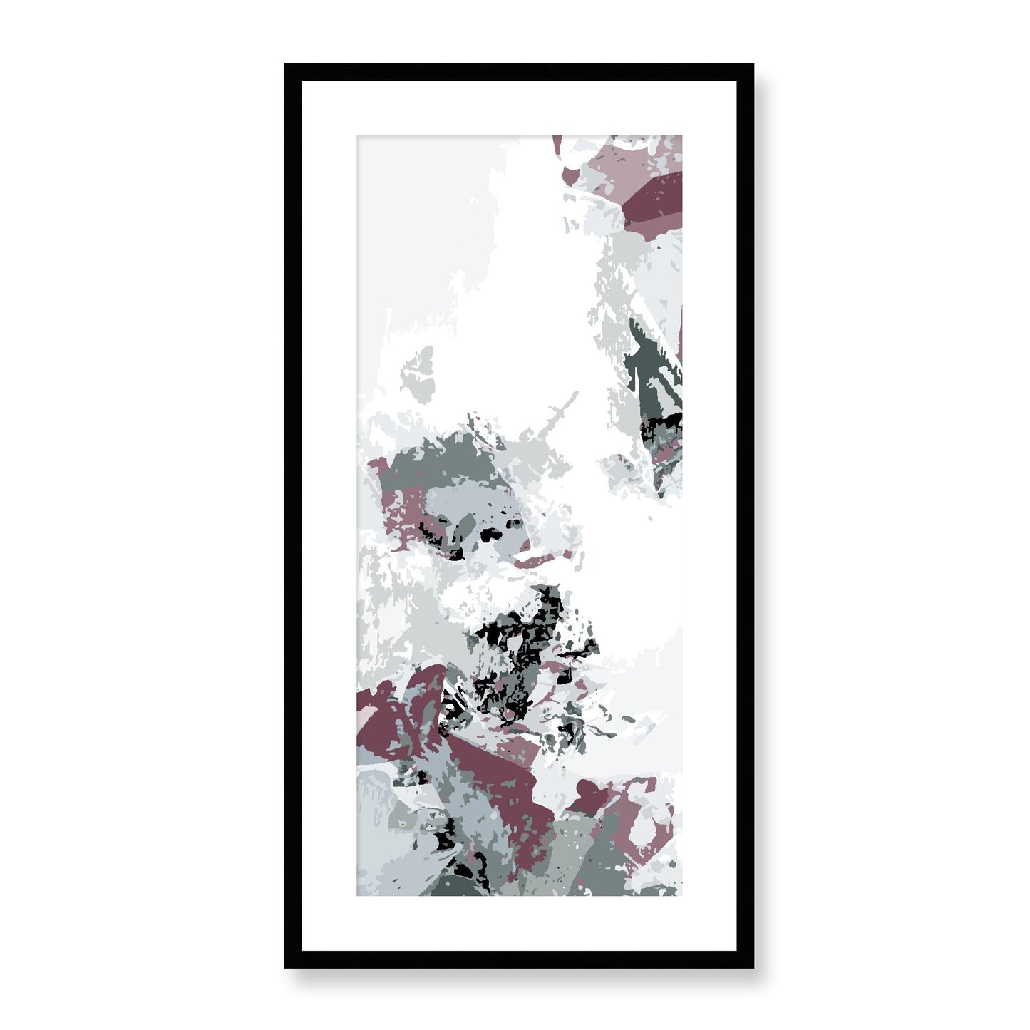 Framed Graphic Art Print, White Mat - 16x33 inches | FP-1210-7694, Prints, Graphic art, Black Frame, 41 x 81 cm ,16 x 32 inches