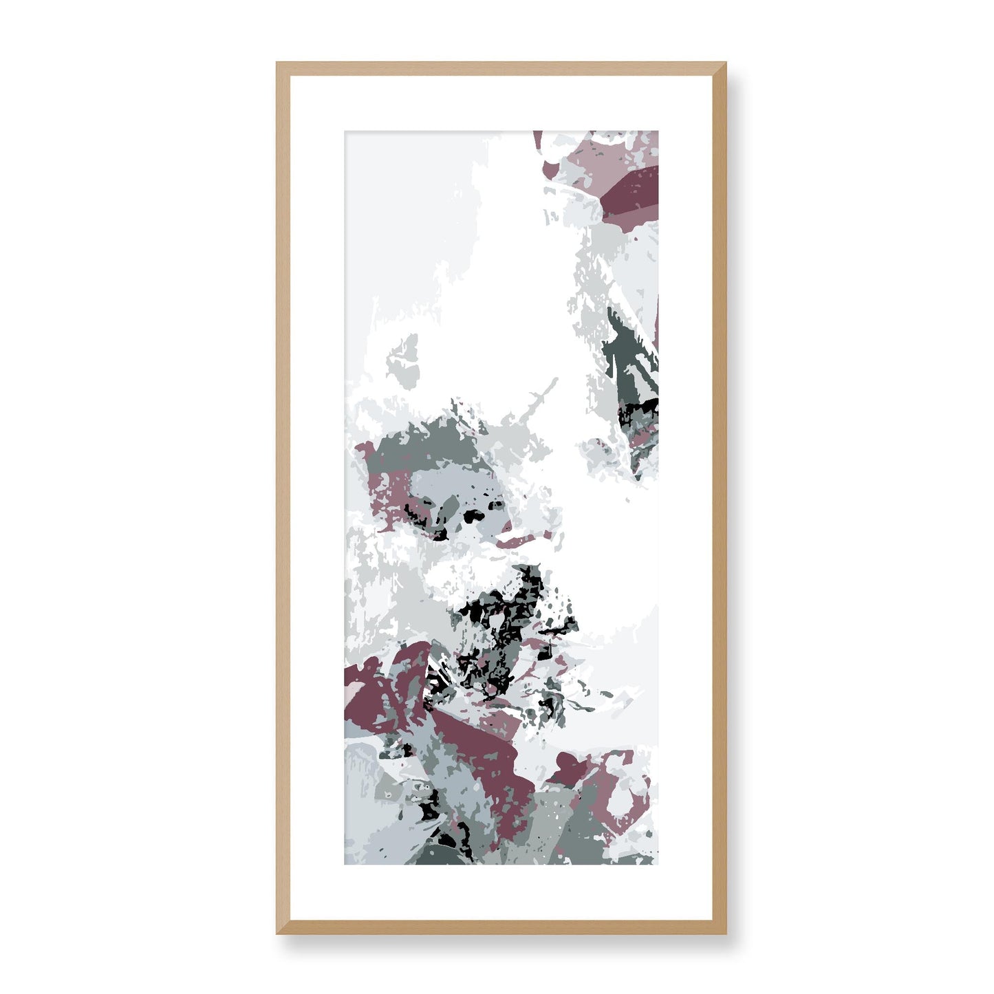 Framed Graphic Art Print, White Mat - 16x33 inches | FP-1210-7694, Prints, Graphic art, Natural Frame, 41 x 81 cm ,16 x 32 inches