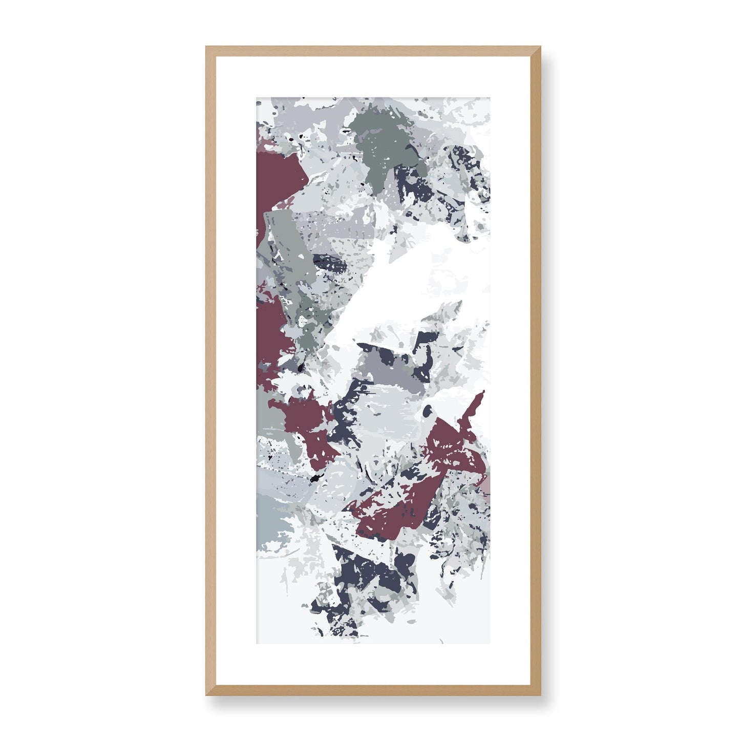 Framed Graphic Art Print, White Mat - 16x33 inches | FP-1210-7695, Prints, Graphic art, Natural Frame, 41 x 81 cm ,16 x 32 inches