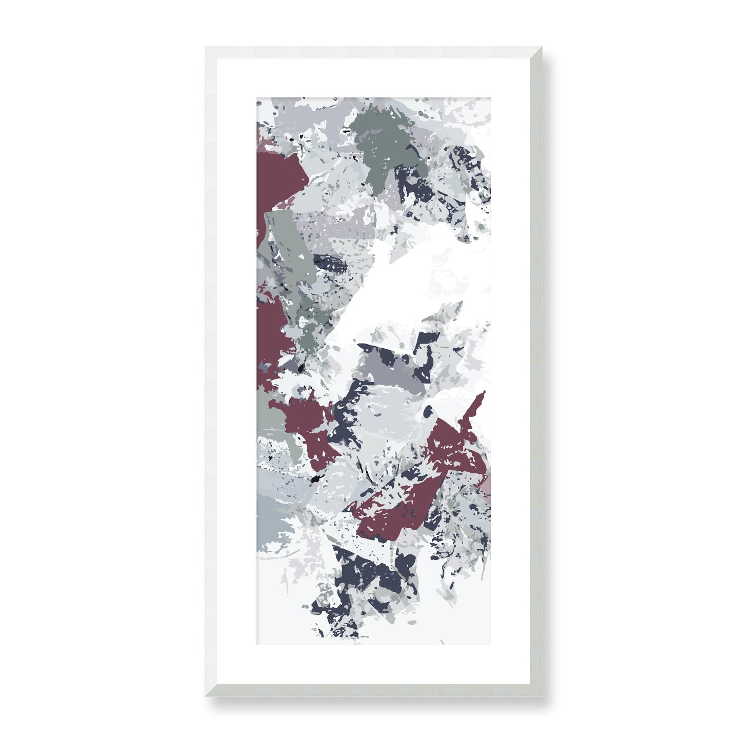 Framed Graphic Art Print, White Mat - 16x33 inches | FP-1210-7695, Prints, Graphic art, White Frame, 41 x 81 cm ,16 x 32 inches