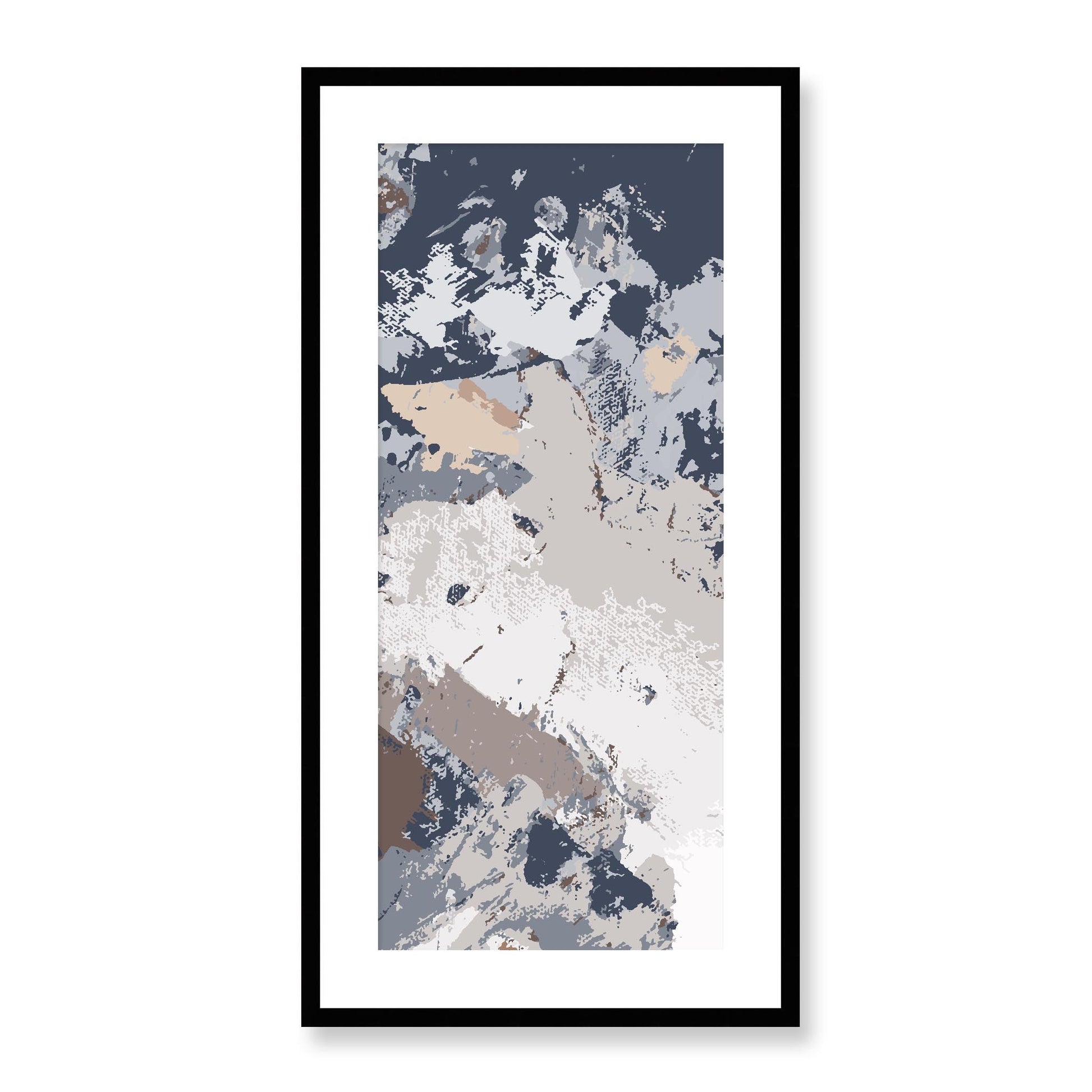 Framed Graphic Art Print, White Mat - 16x33 inches | FP-1220-7689, Prints, Graphic art, Black Frame, 41 x 81 cm ,16 x 32 inches