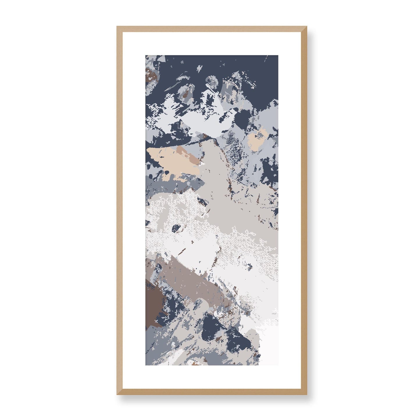 Framed Graphic Art Print, White Mat - 16x33 inches | FP-1220-7689, Prints, Graphic art, Natural Frame, 41 x 81 cm ,16 x 32 inches