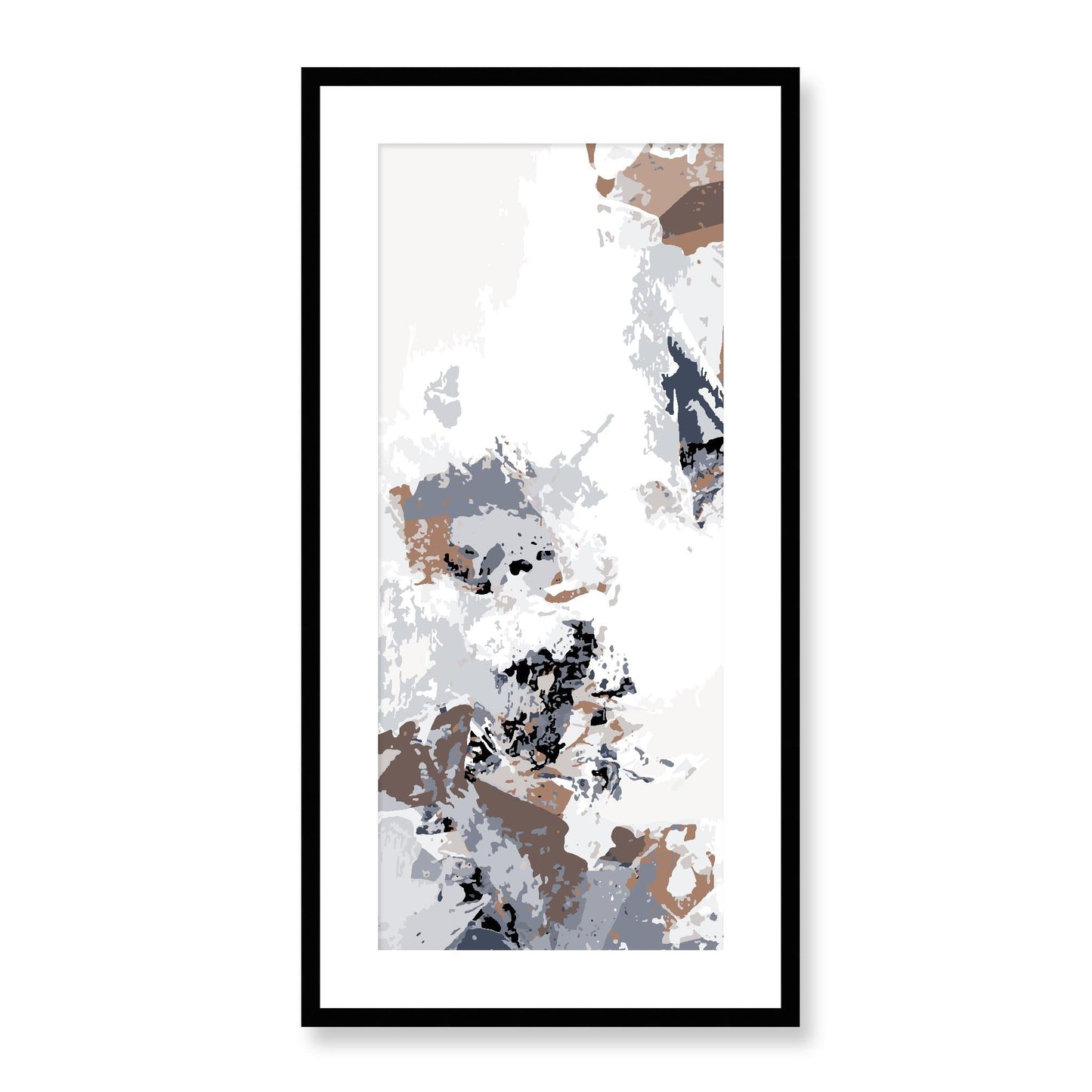 Framed Graphic Art Print, White Mat - 16x33 inches | FP-1220-7694, Prints, Graphic art, Black Frame, 41 x 81 cm ,16 x 32 inches